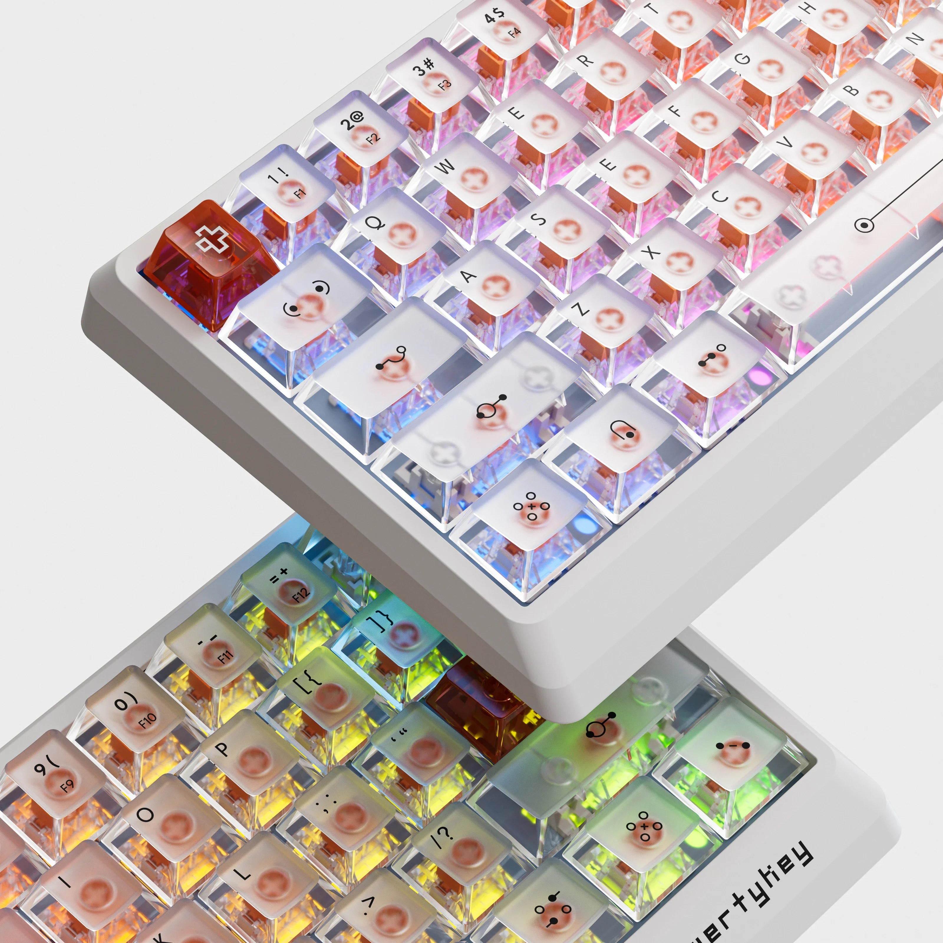 QK61 HE Phantom White – Mechanical Gaming Keyboard Hall Effect, Rapid Trigger, RGB, Snap Tap, Magnetic Switches