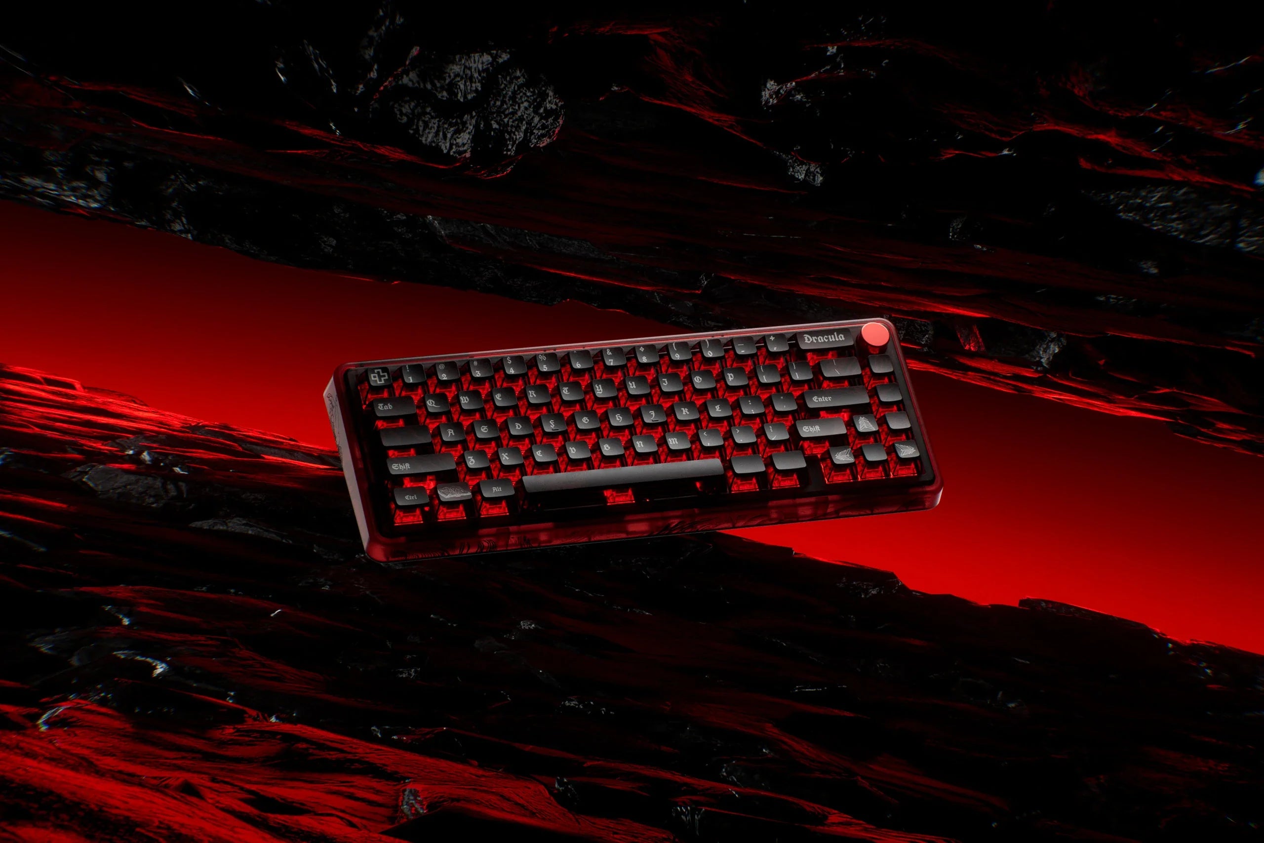 QwertyKey65 Pro Dracula Bluetooth Wireless VIA Hotswap RGB Mechanical Gaming Keyboard