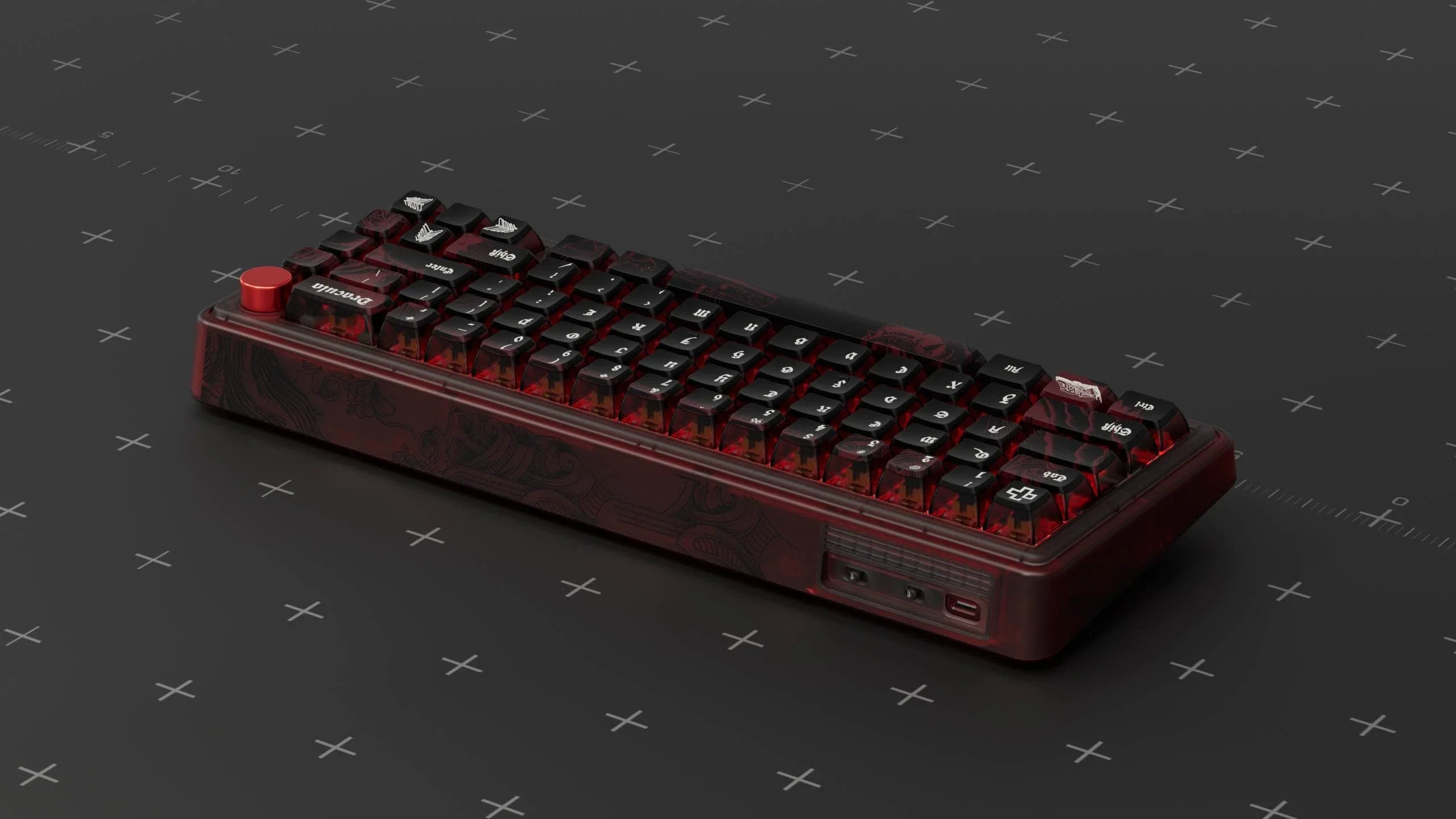 QwertyKey65 Pro Dracula Bluetooth Wireless VIA Hotswap RGB Mechanical Gaming Keyboard