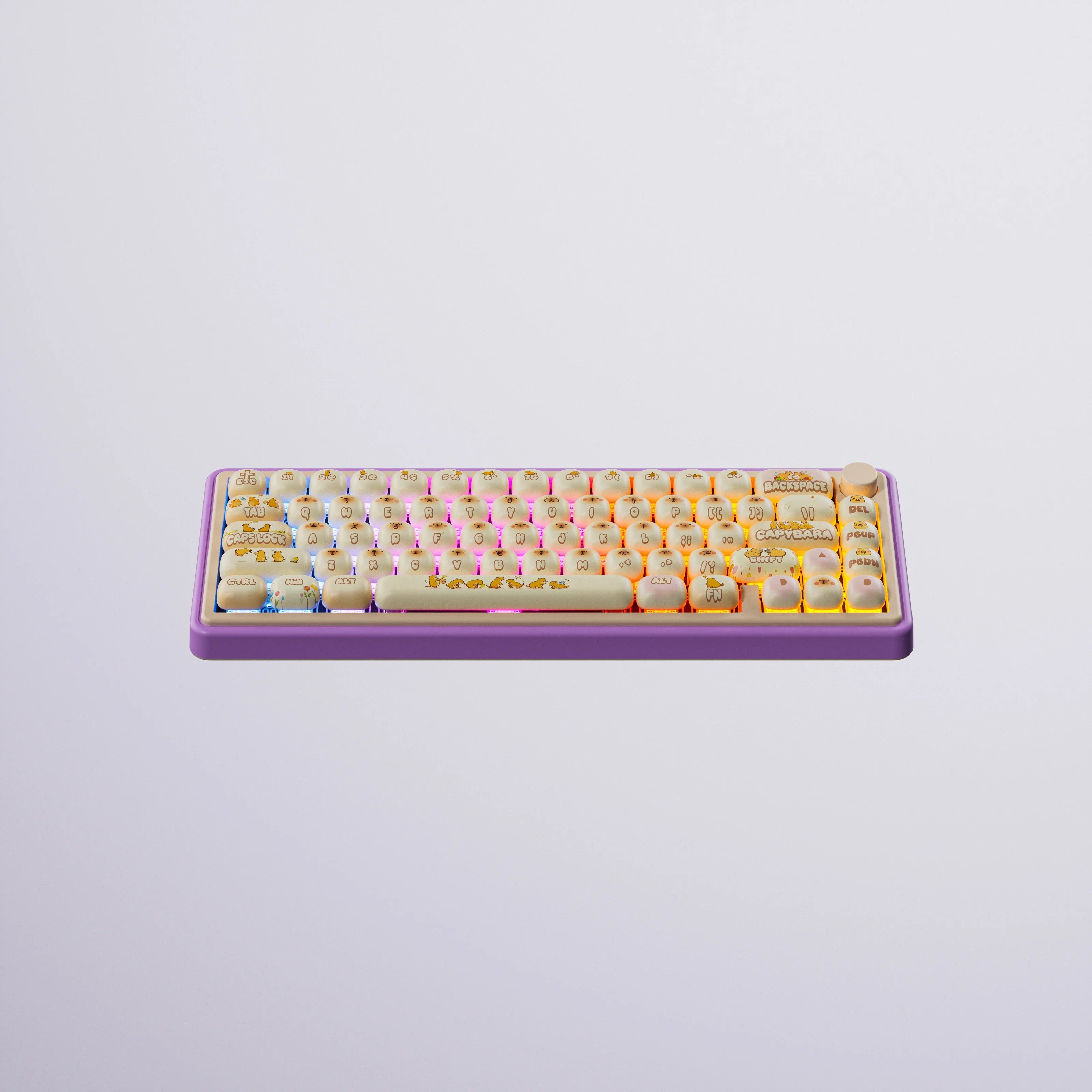 QwertyKey65 Pro Capybara Bluetooth Wireless Limited Edition VIA Hotswap RGB Mechanical Gaming Keyboard