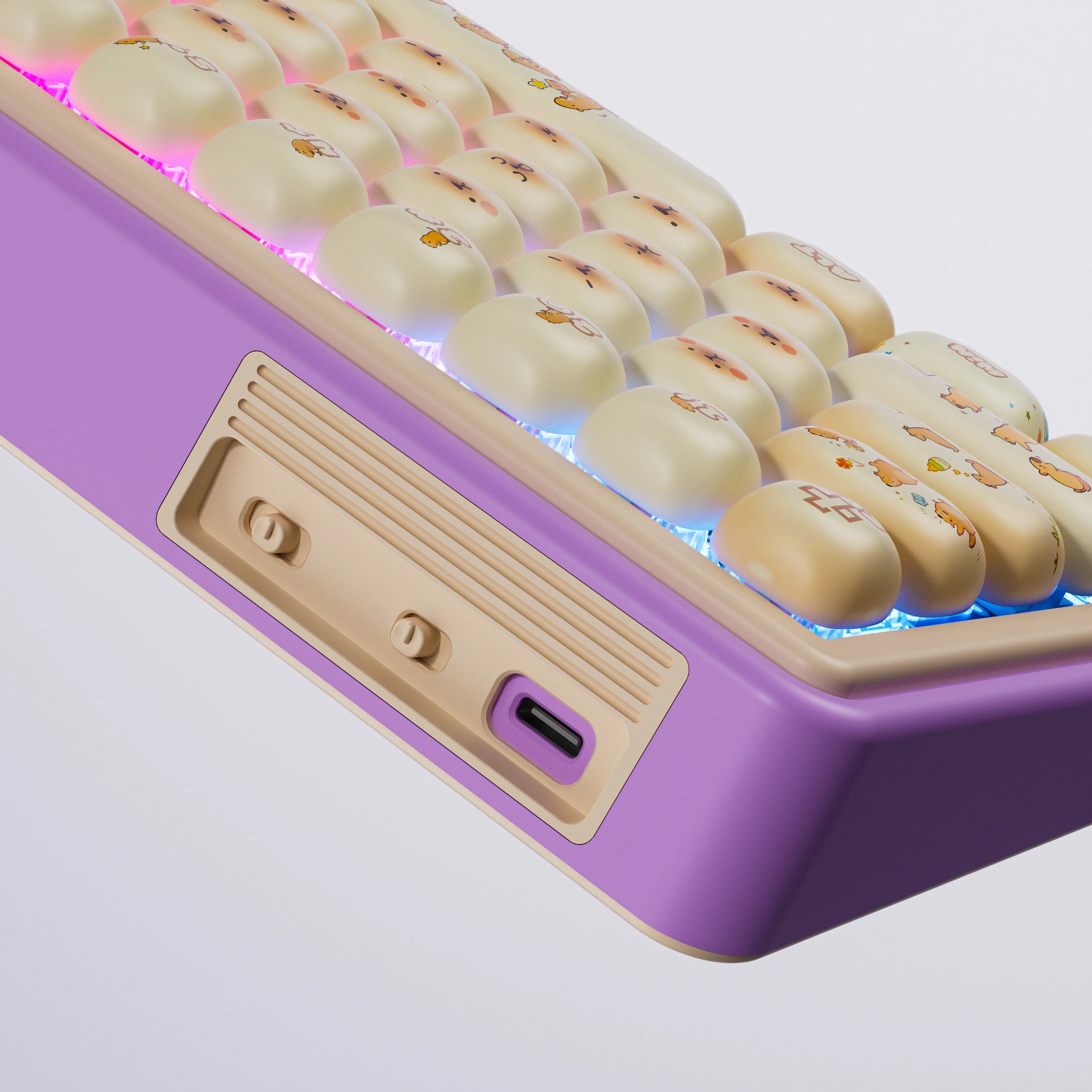 QwertyKey65 Pro Capybara Bluetooth Wireless Limited Edition VIA Hotswap RGB Mechanical Gaming Keyboard