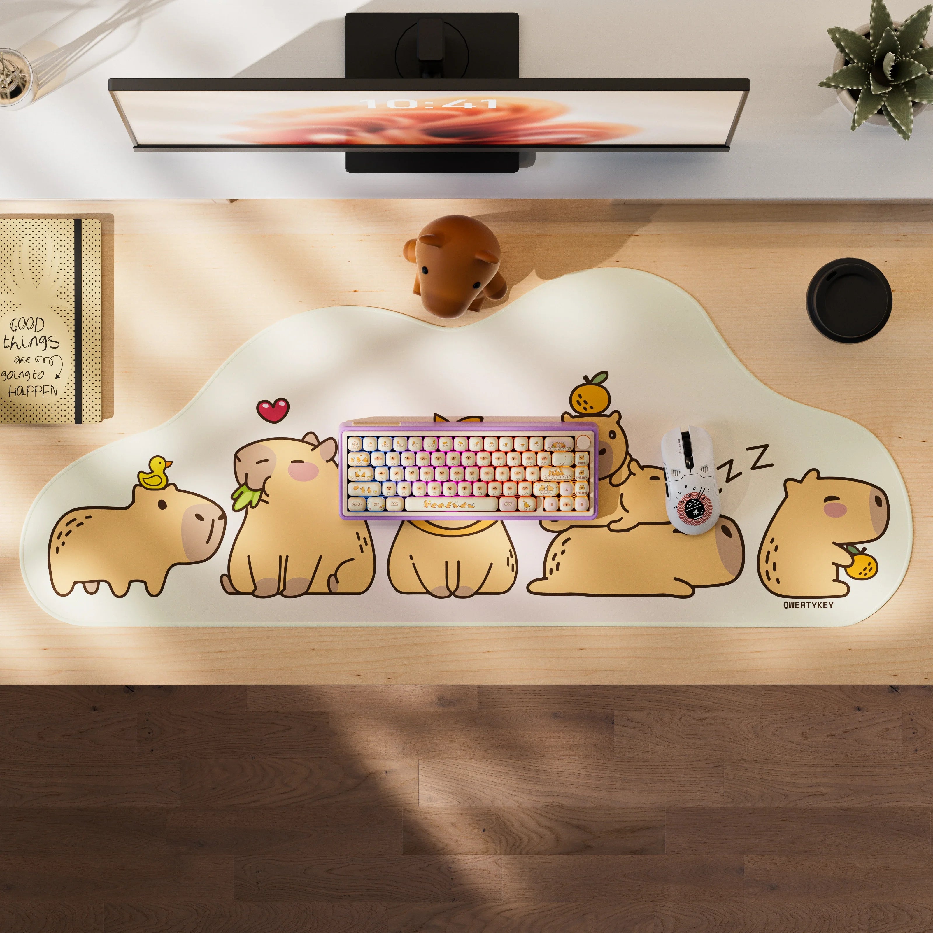 QwertyKey65 Pro Capybara Bluetooth Wireless Limited Edition VIA Hotswap RGB Mechanical Gaming Keyboard