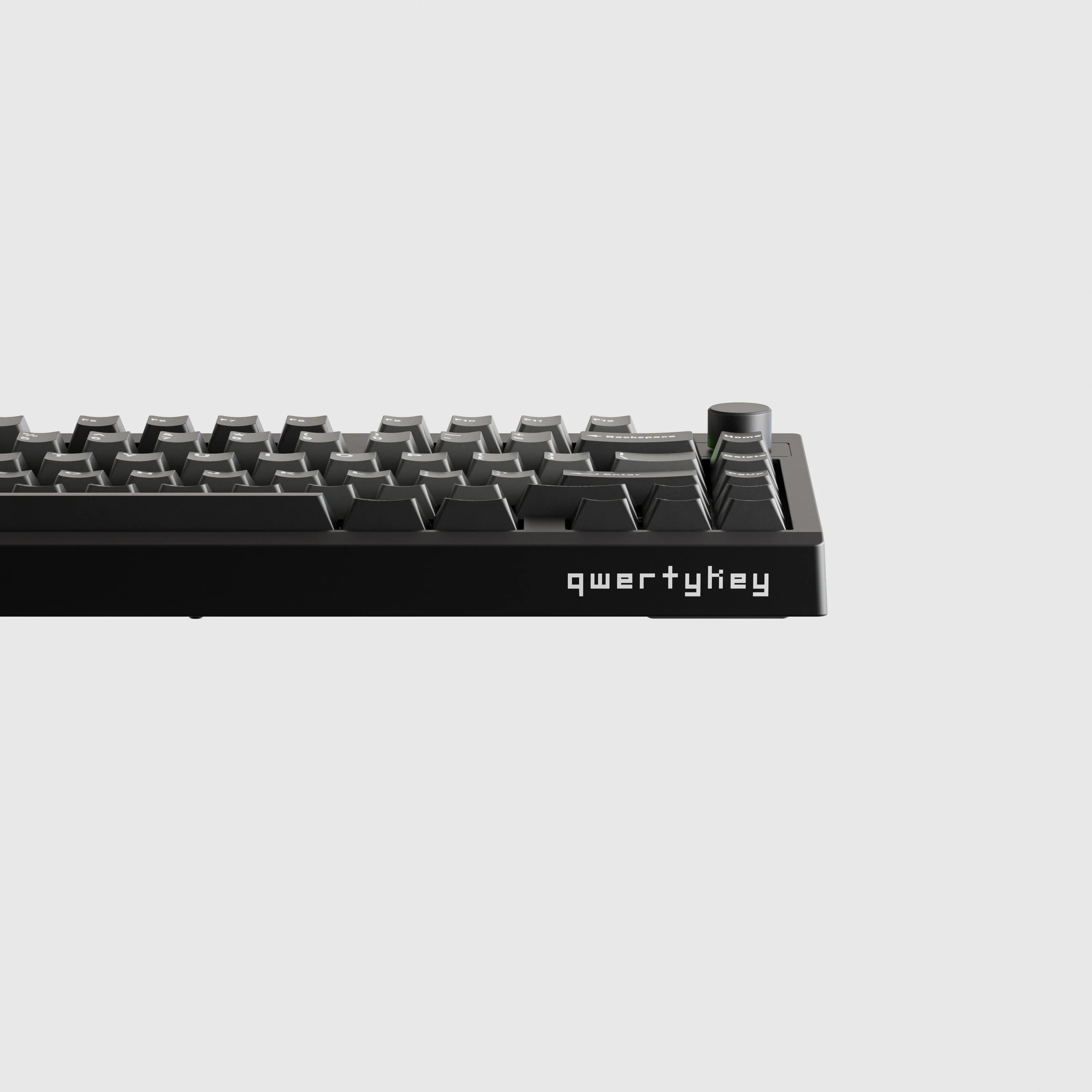QwertyKey75 Pro V2 Black Bluetooth Wireless Hotswap RGB Web Software Gasket Mounted Mechanical Gaming Keyboard
