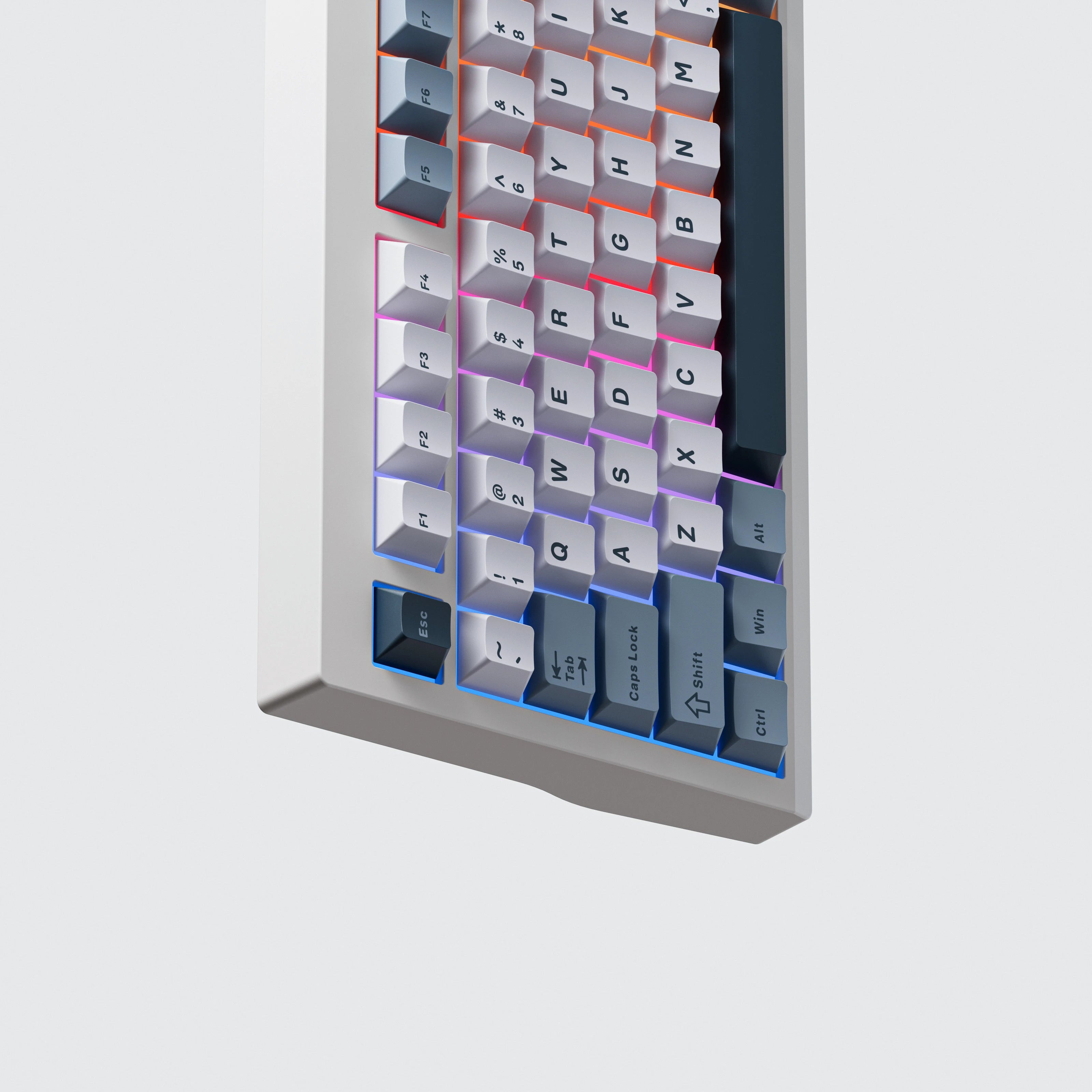 QwertyKey75 Pro V2 White Bluetooth Wireless Hotswap RGB Web Software Gasket Mounted Mechanical Gaming Keyboard