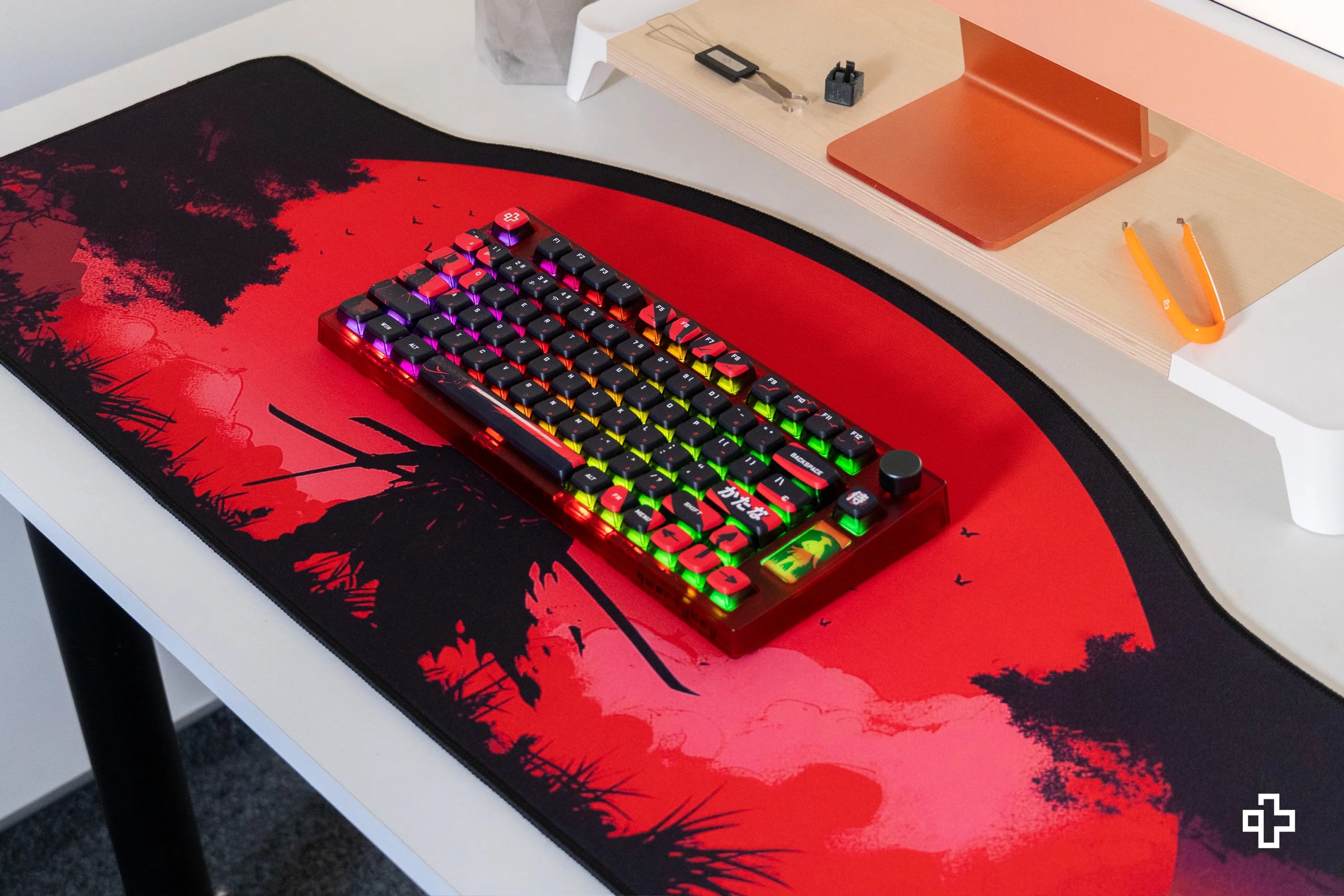 QwertyKey Samurai Deskmat 4mm Stitched Edges