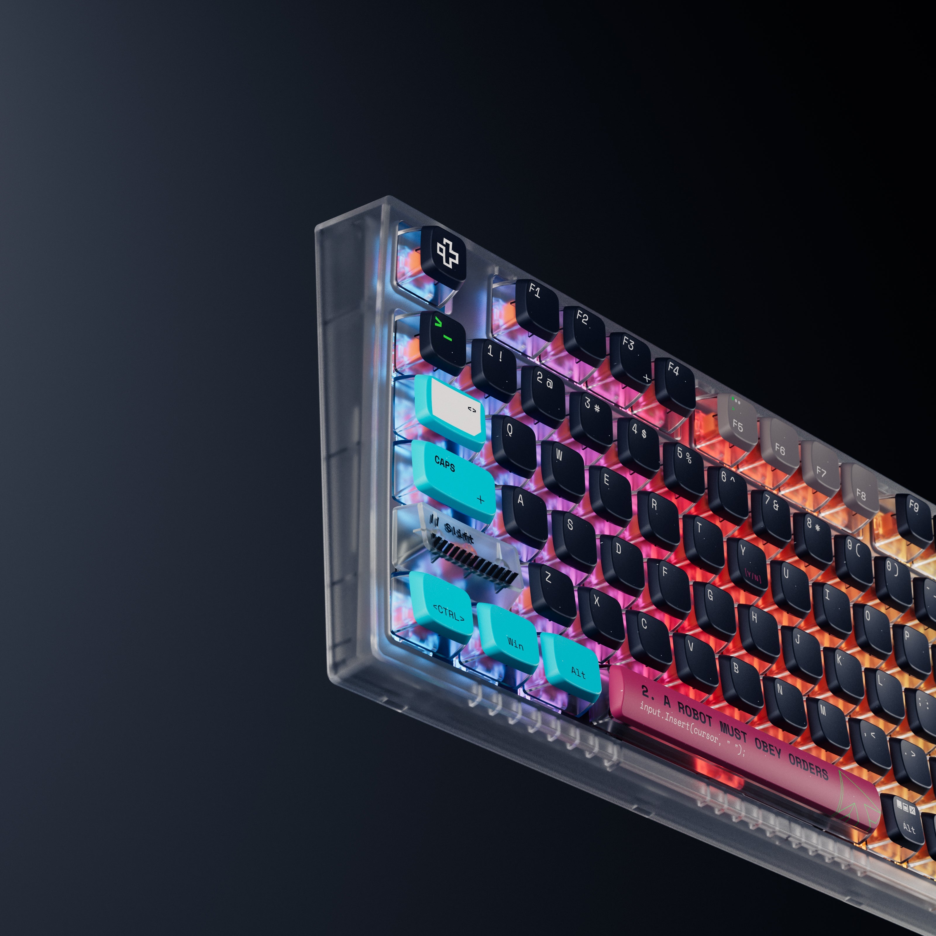 QwertyKey75 Terminal Bluetooth Wireless Hotswap RGB VIA/QMK Gasket Mounted Mechanical Gaming Keyboard