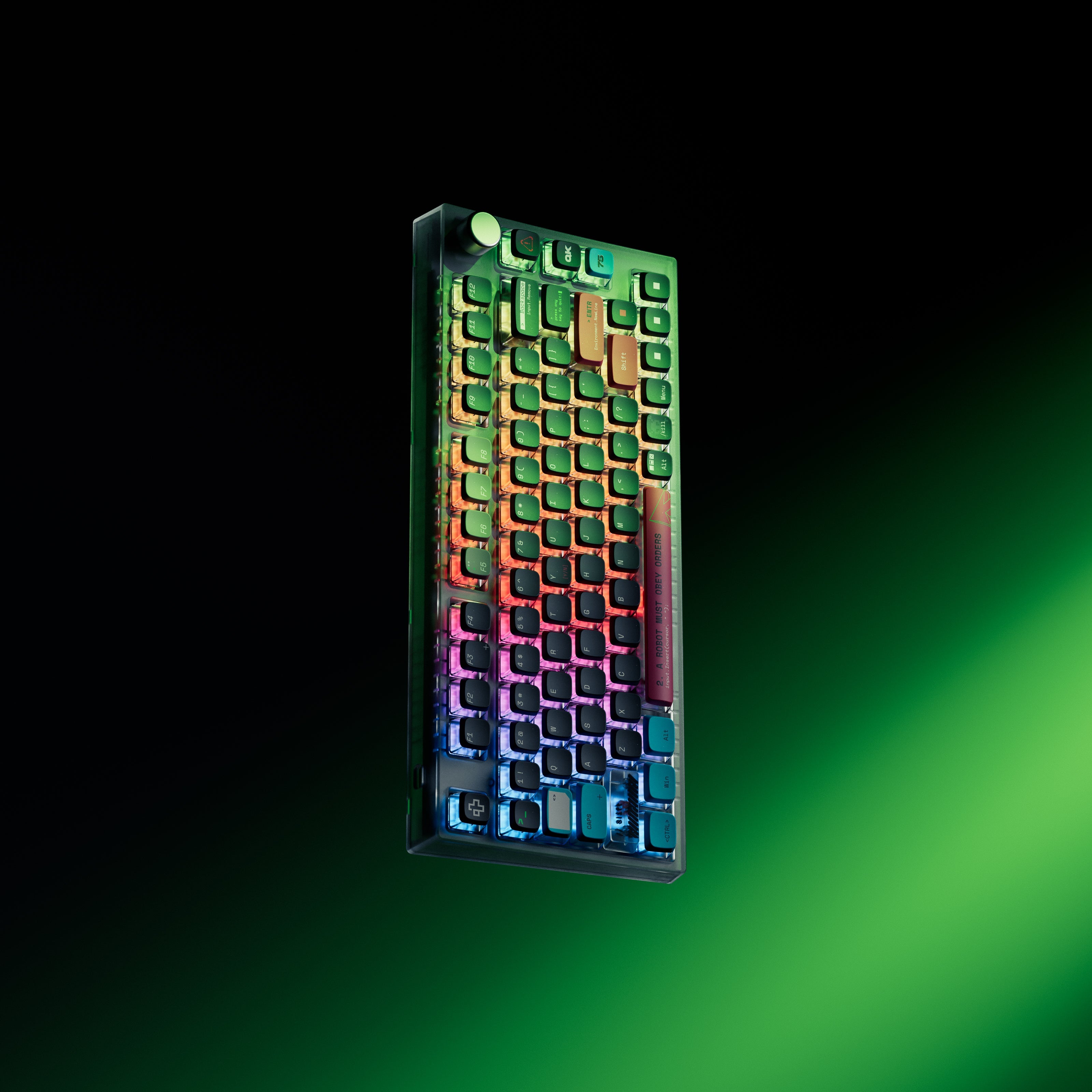 QwertyKey75 Terminal Bluetooth Wireless Hotswap RGB VIA/QMK Gasket Mounted Mechanical Gaming Keyboard