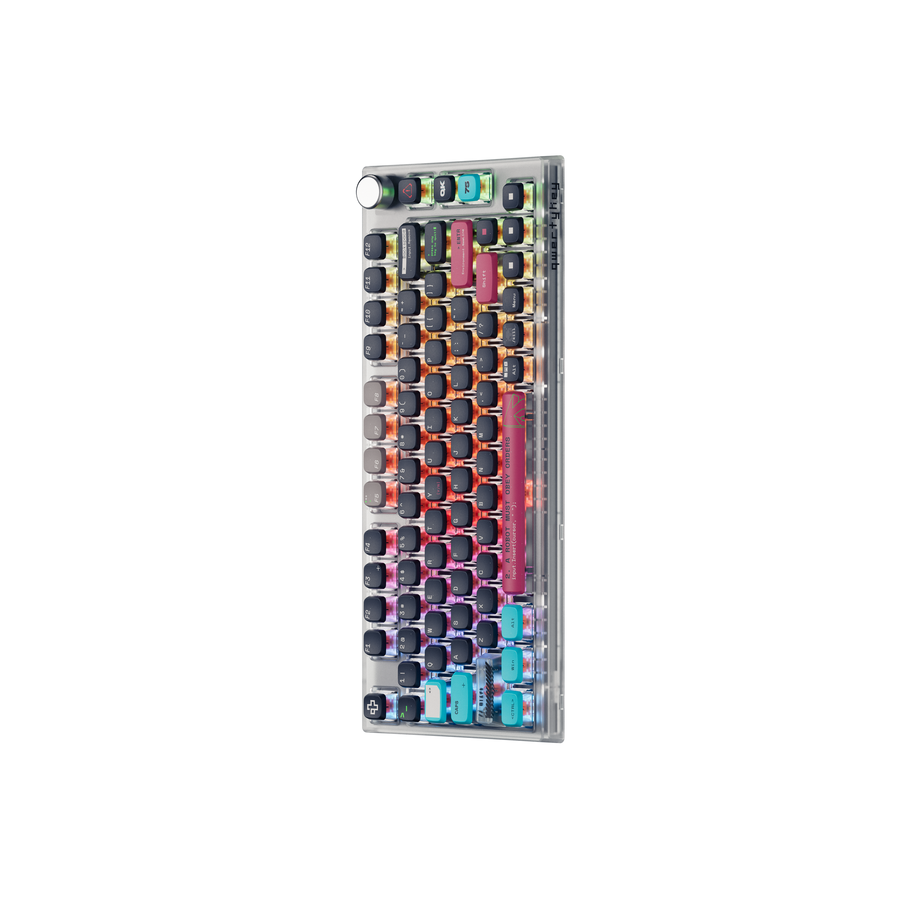 QwertyKey75 Terminal Bluetooth Wireless Hotswap RGB VIA/QMK Gasket Mounted Mechanical Gaming Keyboard