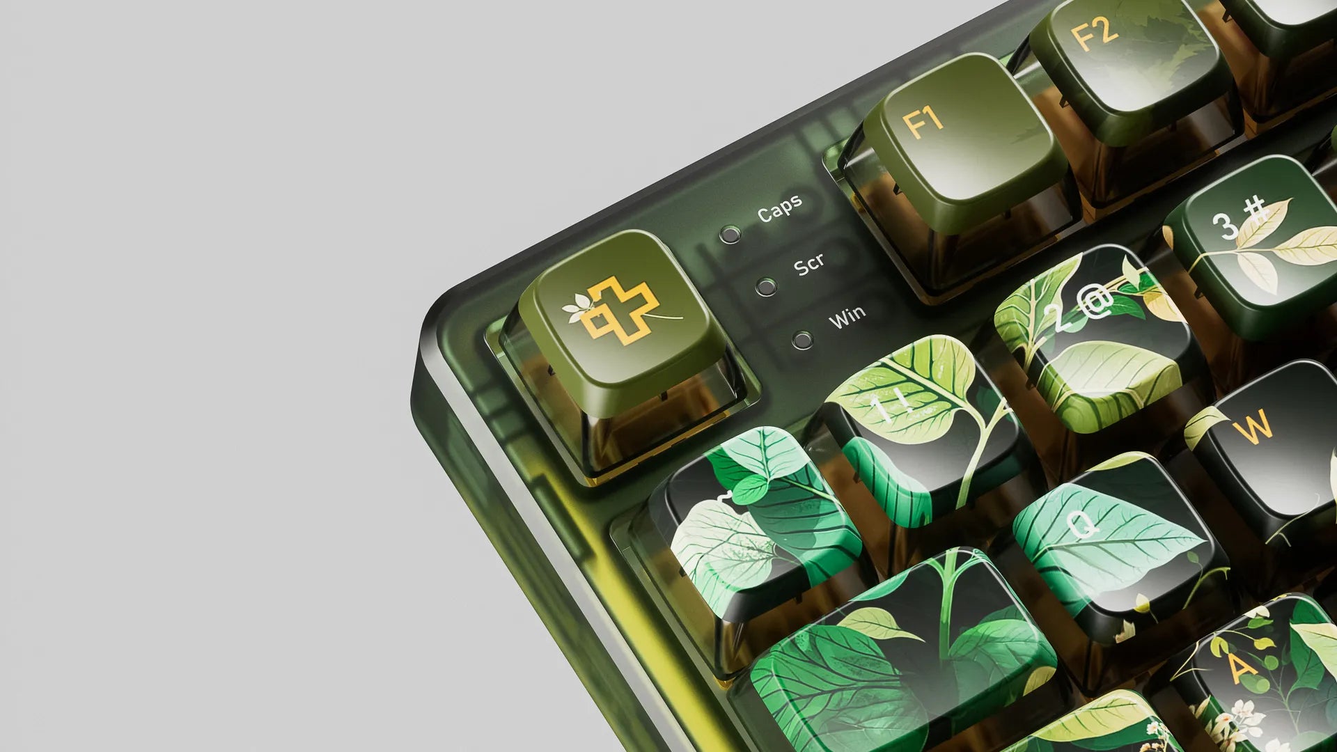 QwertyKey80 Leaf Bluetooth Wireless Hotswap RGB QMK/VIA Gasket Mounted Mechanical Gaming Keyboard with Screen