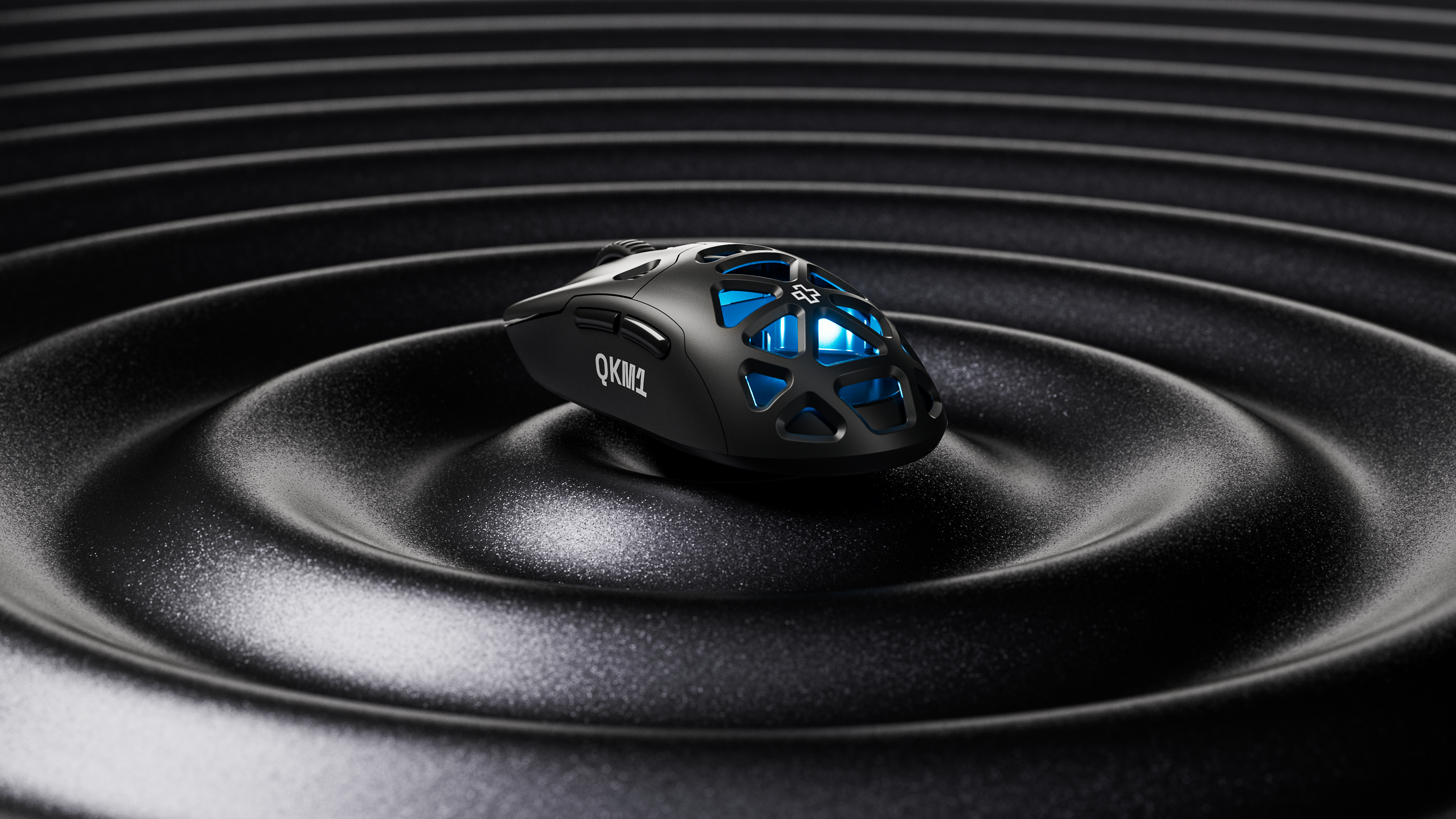 QwertyKey QKM1 Wireless Bluetooth Charging Dock Black Mouse