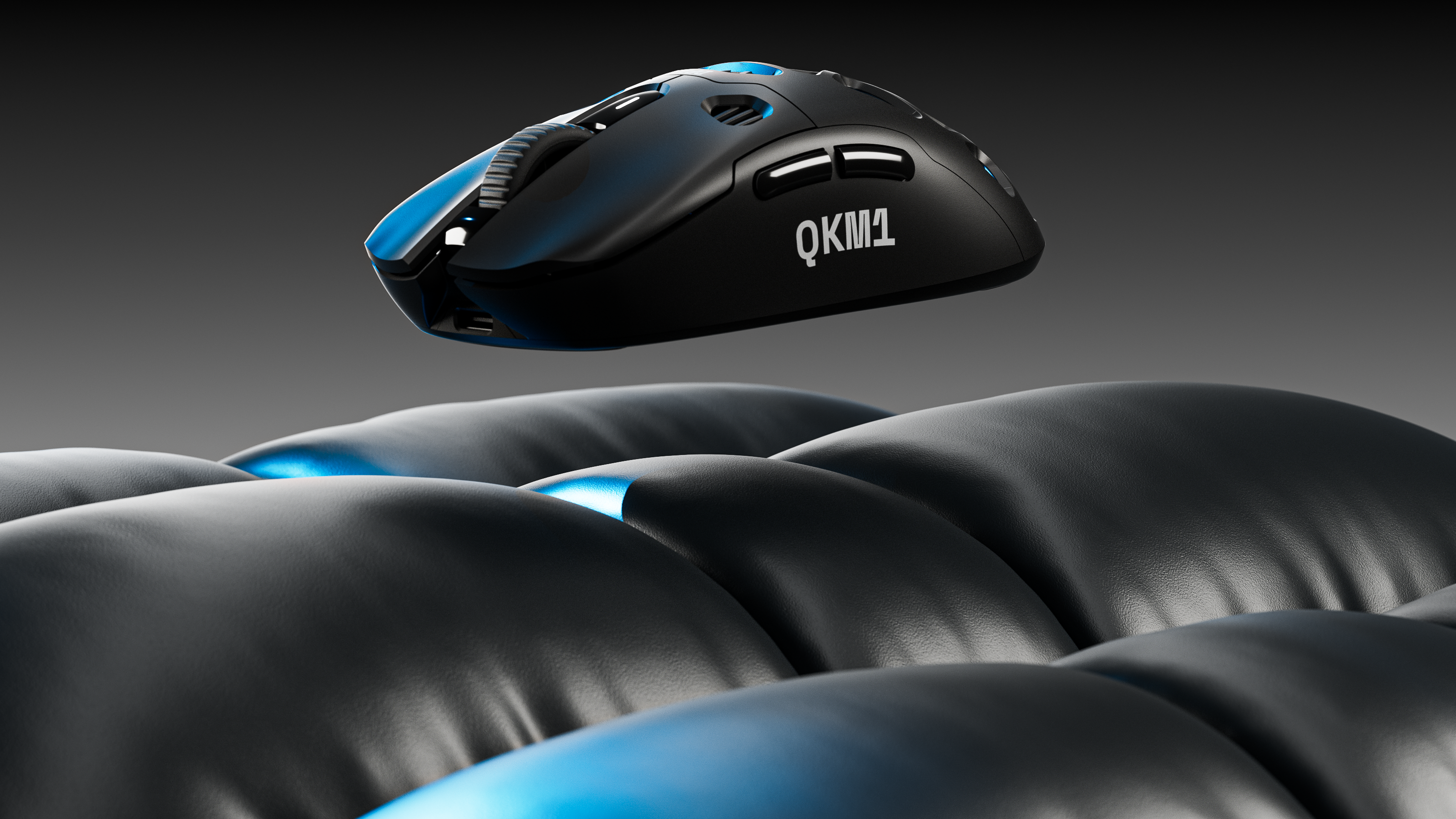 QwertyKey QKM1 Wireless Bluetooth Charging Dock Black Mouse