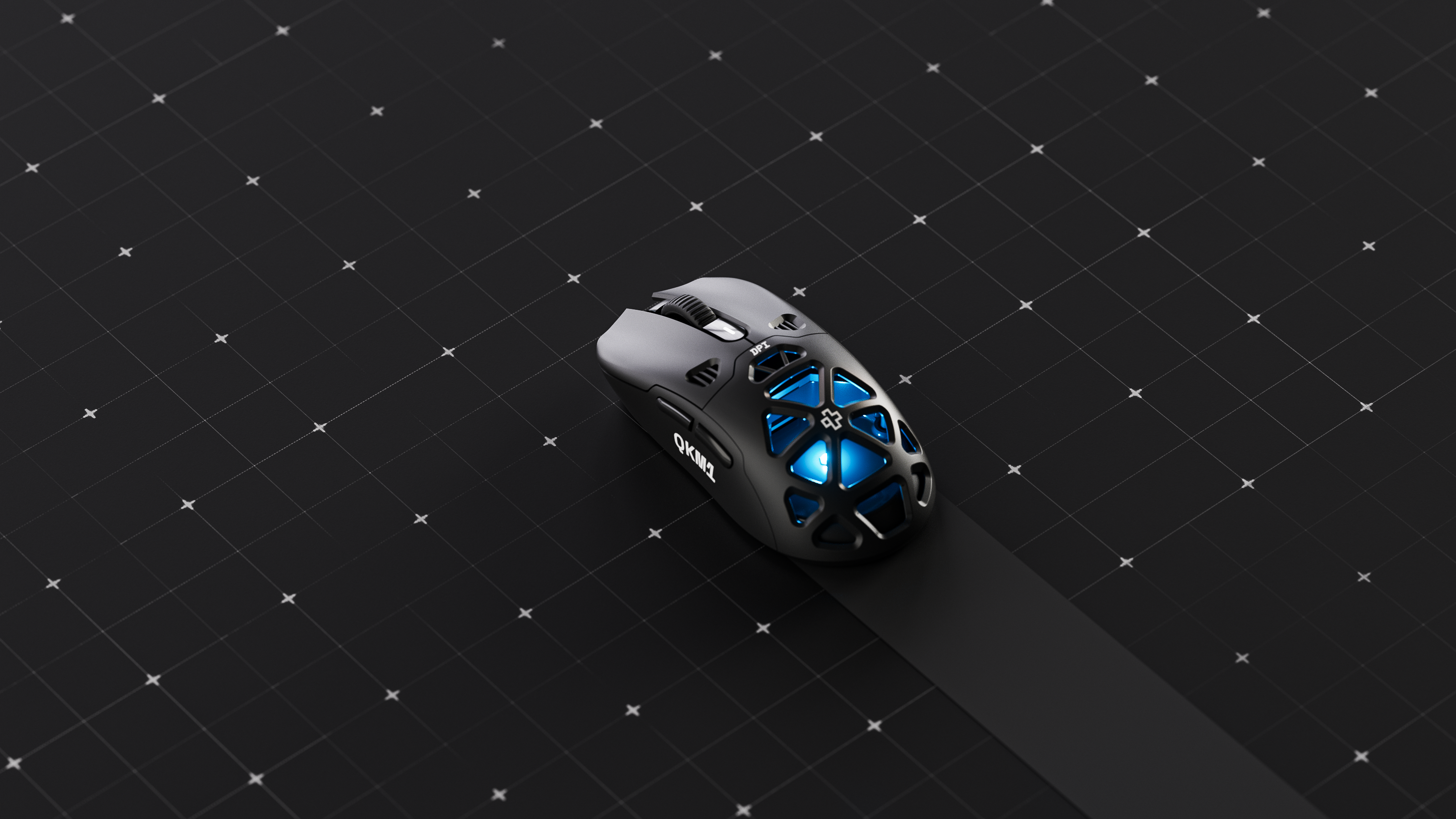 QwertyKey QKM1 Wireless Bluetooth Charging Dock Black Mouse