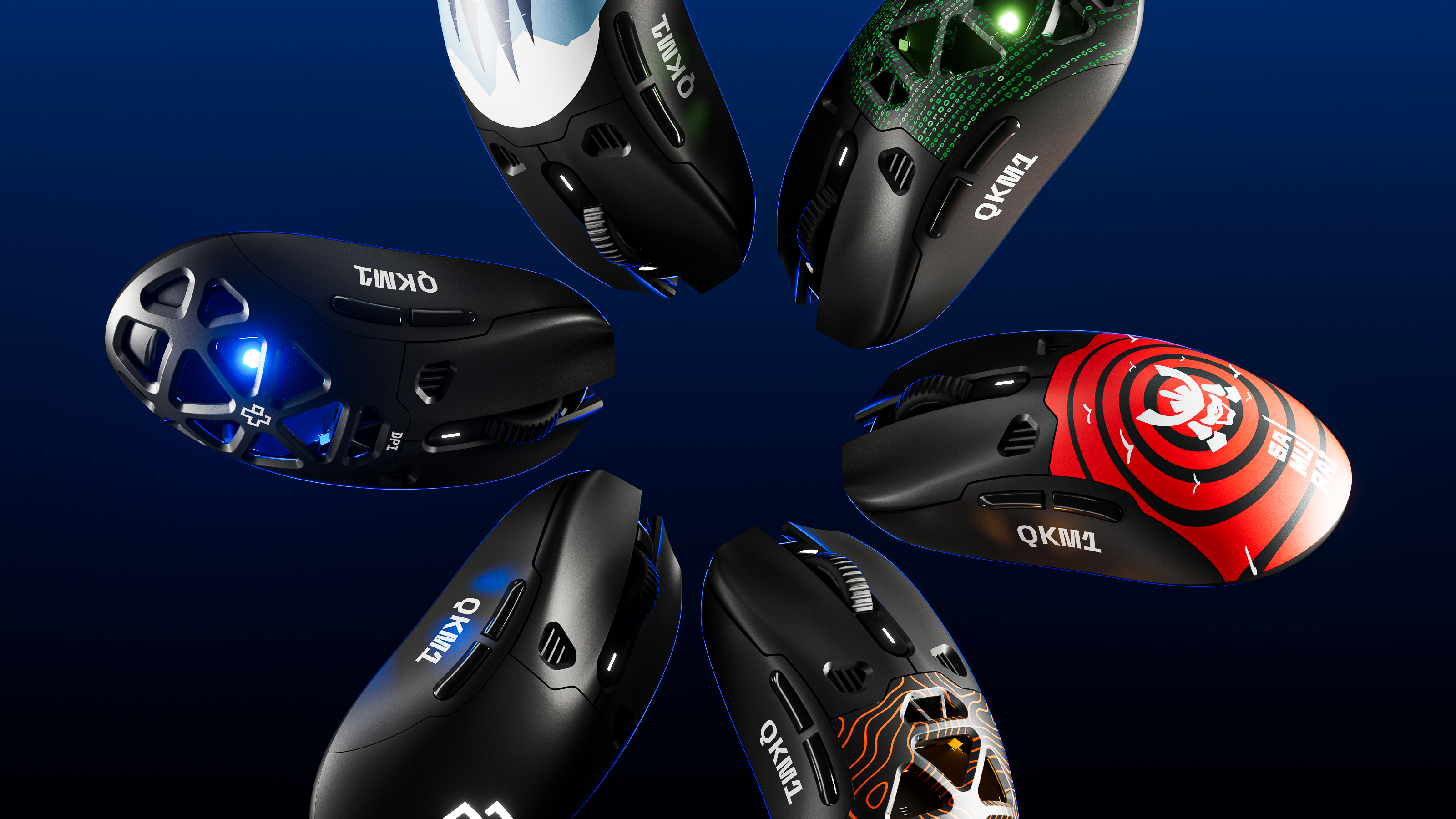 QwertyKey QKM1 Wireless Bluetooth Charging Dock Black Mouse