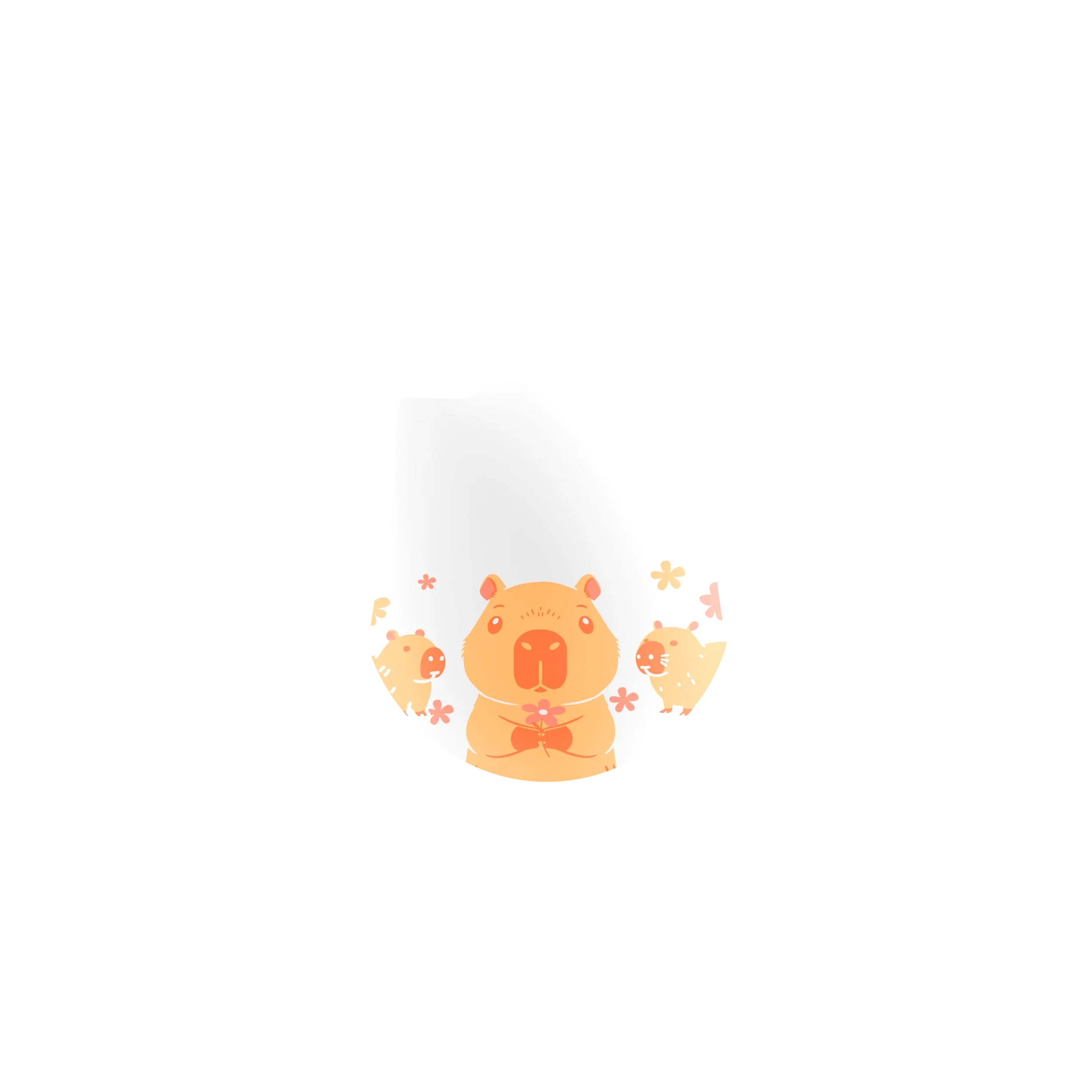 QKM1 Capybara White Mouse Cover