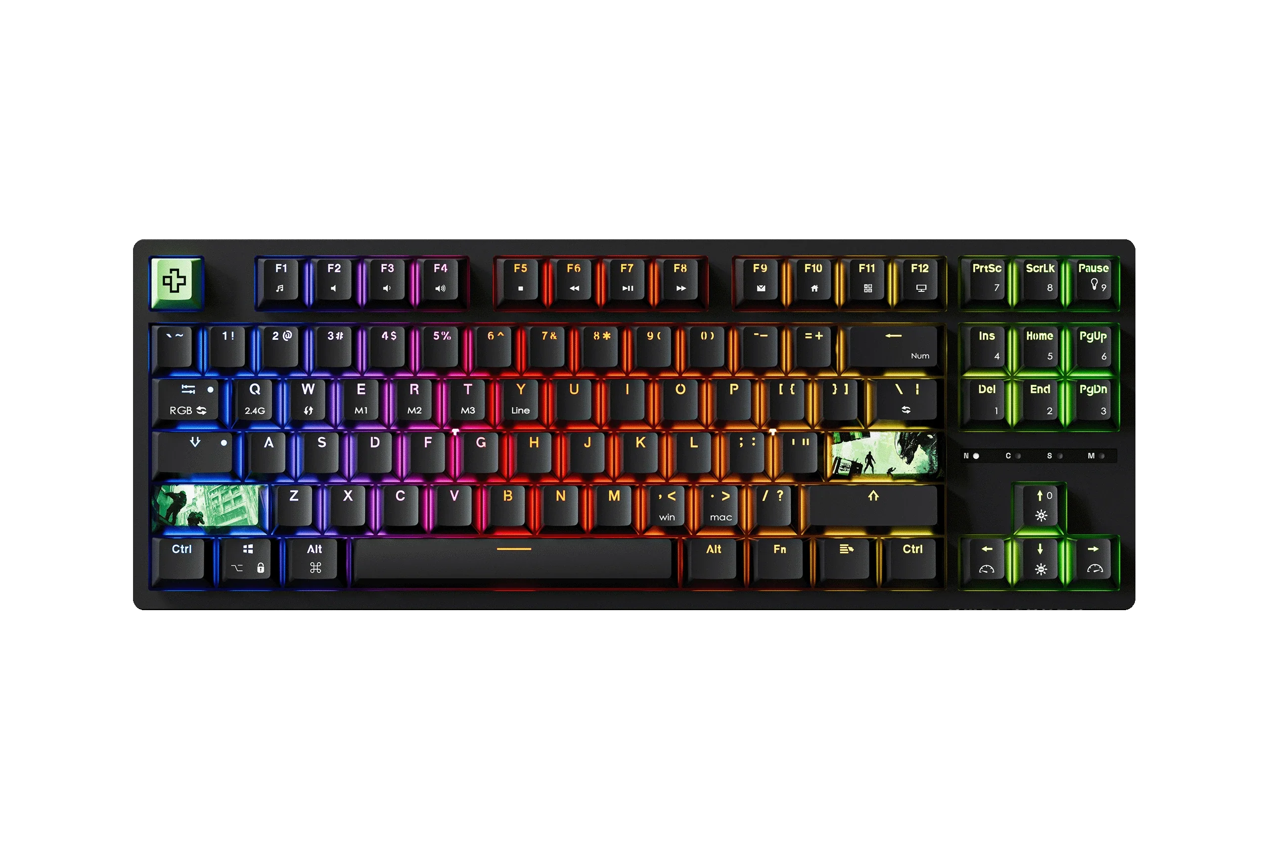 QwertyKey H87 Black  Bluetooth Wireless Hotswap RGB Mechanical Gaming Keyboard