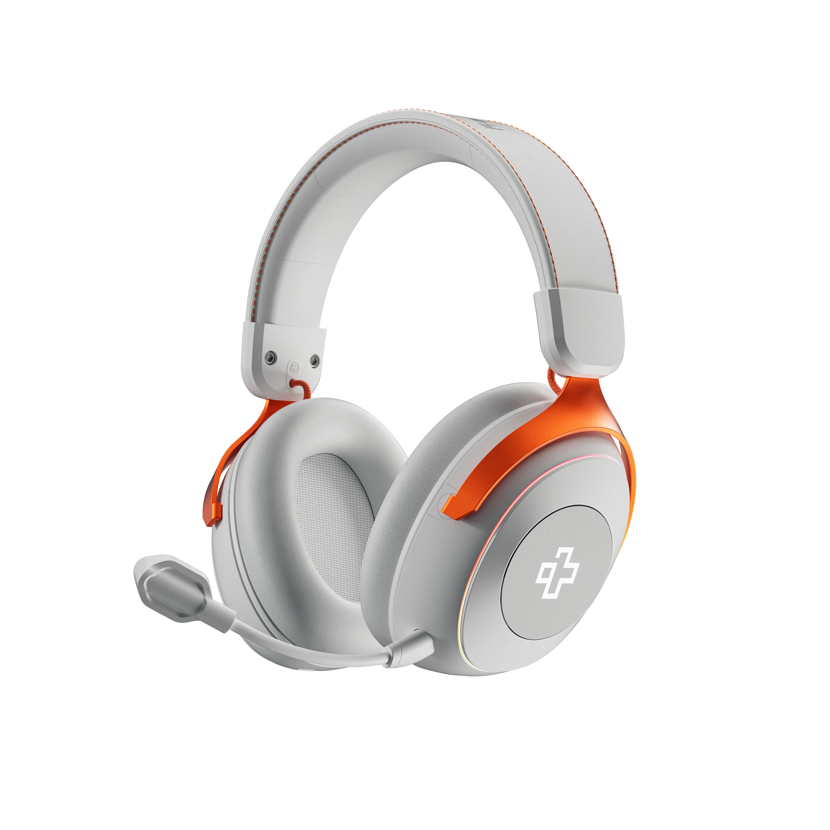 QwertyKey Pulse White, Trio Mode, RGB, Software, Microphone with AI Noise Canceling Wireless Gaming Headset