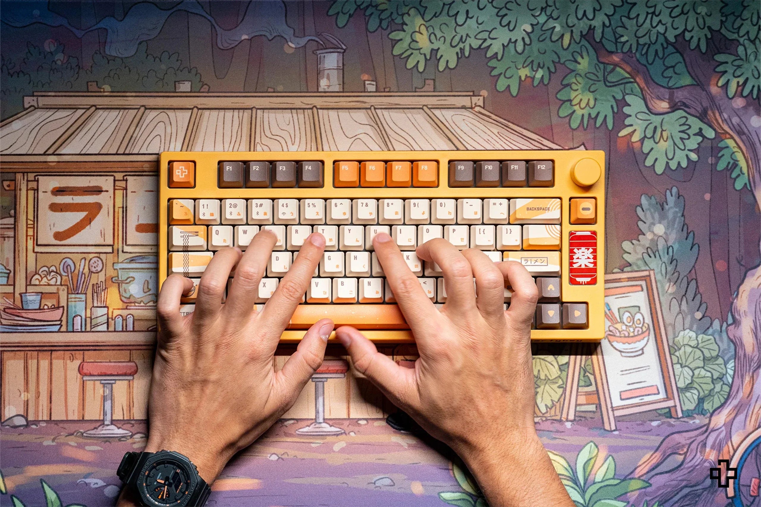 QwertyKey Ramen Deskmat 4mm Stitched Edges