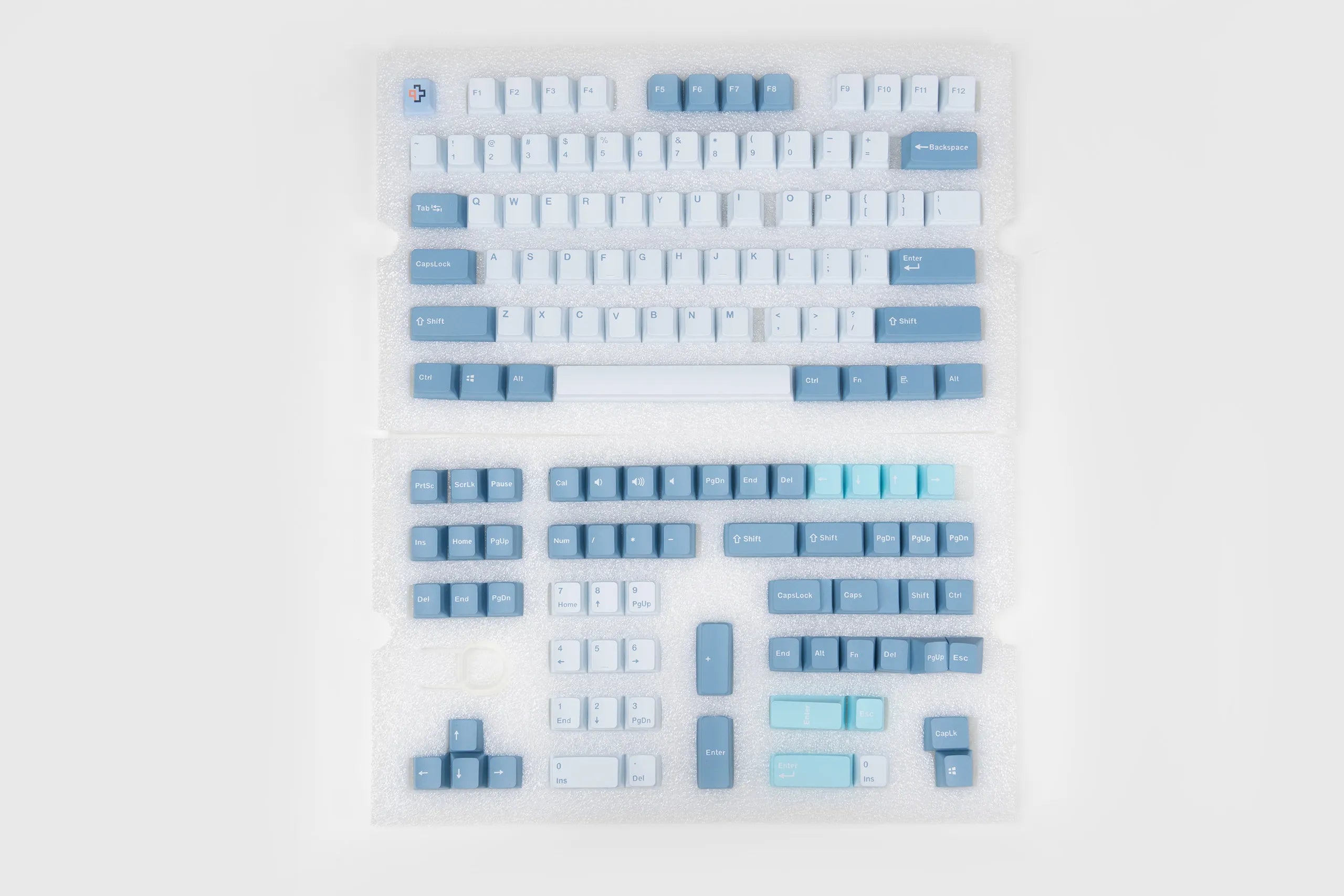 QwertyKey Iceberg PBT Double Shot OEM Profile Keycap Set