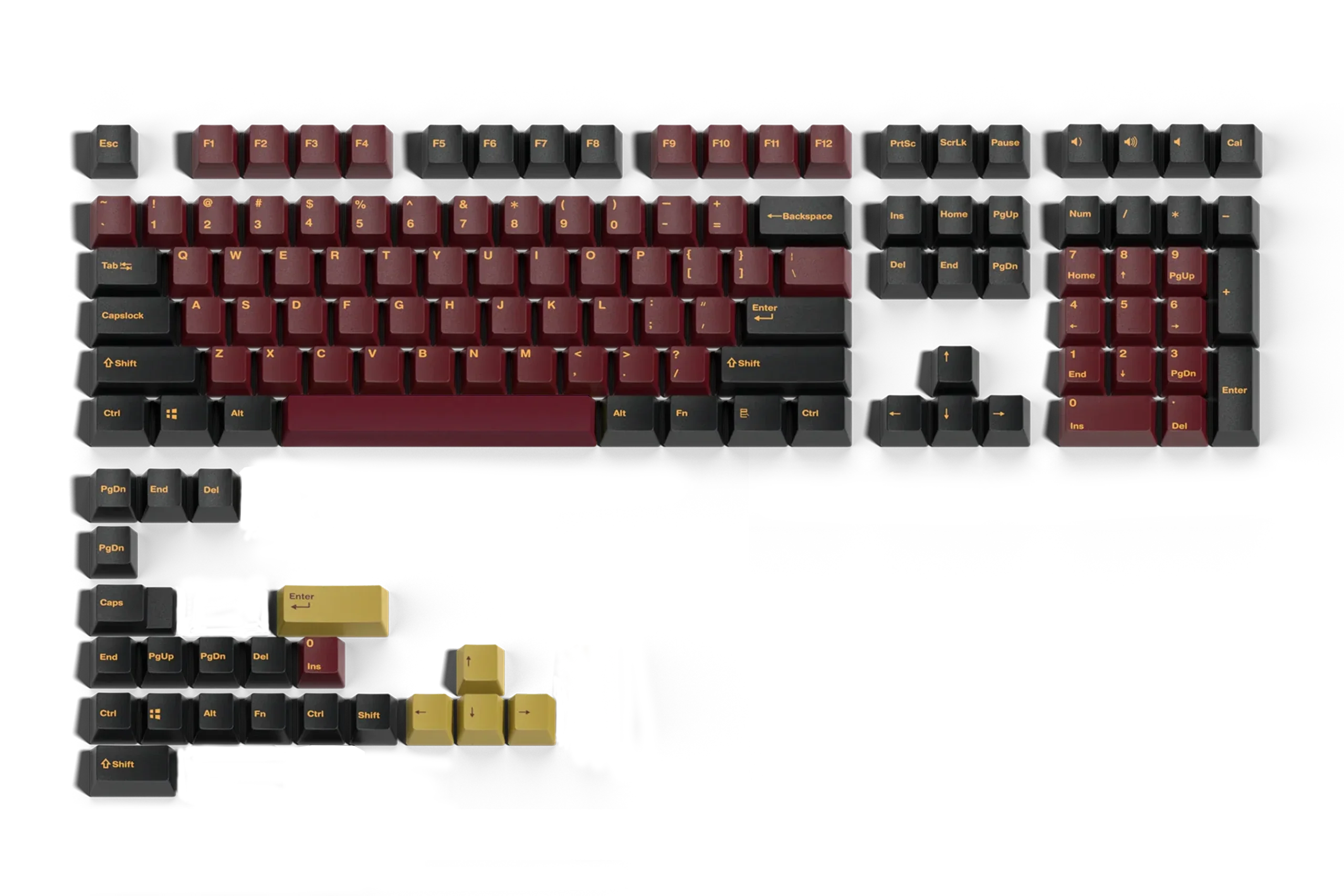 QwertyKey Sangria PBT Double Shot OEM Profile Keycap Set