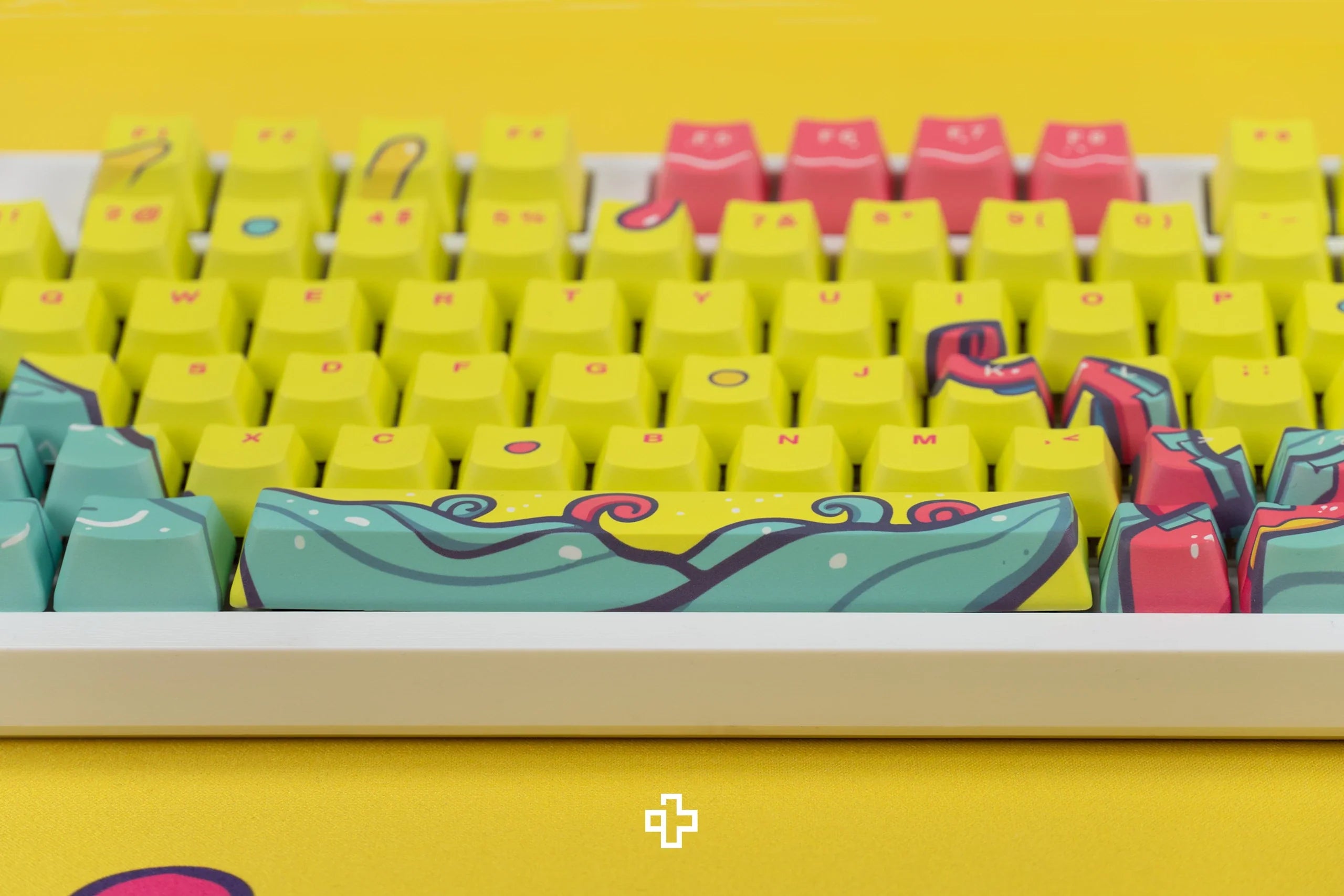 QwertyKey Octopus Yellow OEM Profile PBT Keycap Set