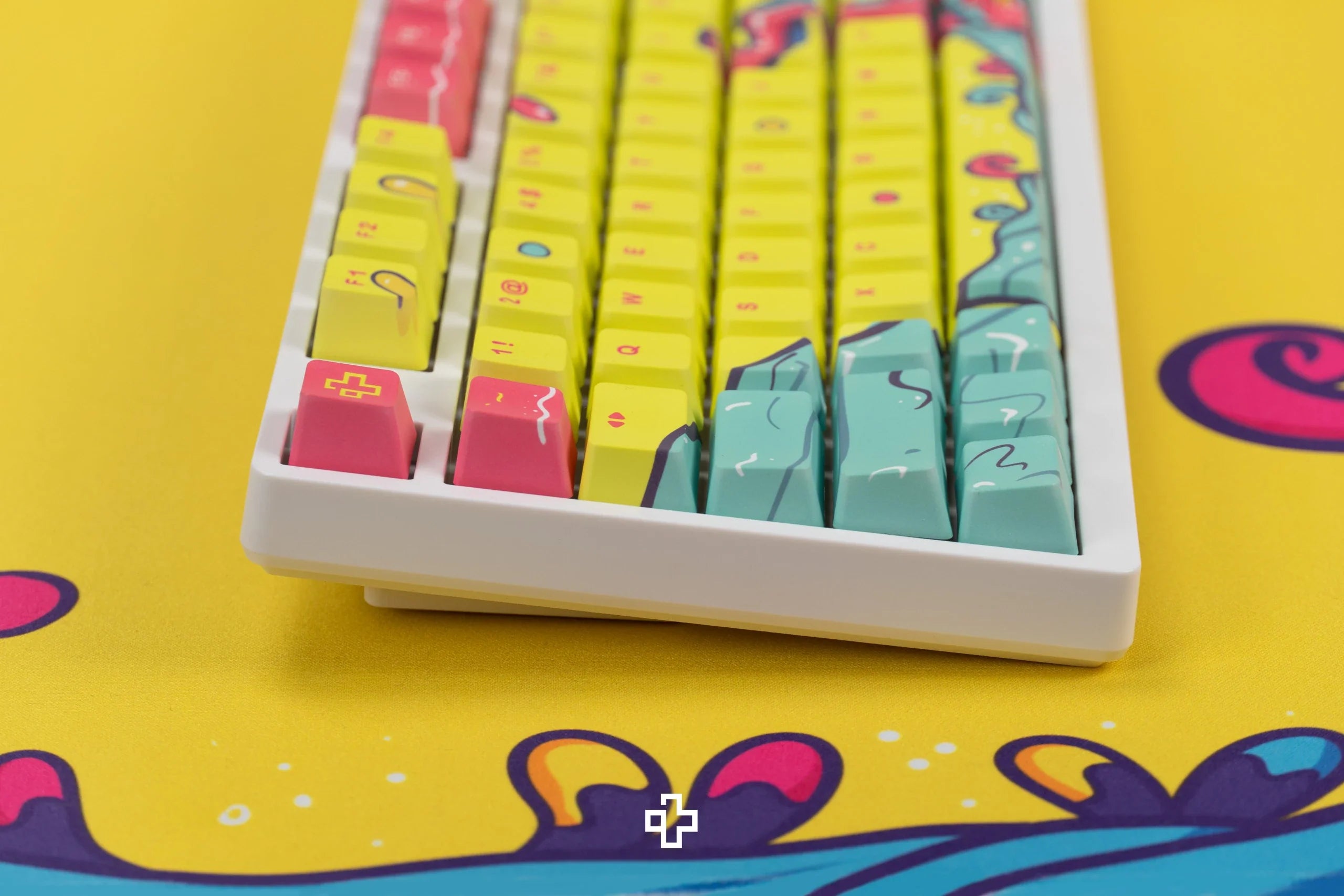 QwertyKey Octopus Yellow OEM Profile PBT Keycap Set