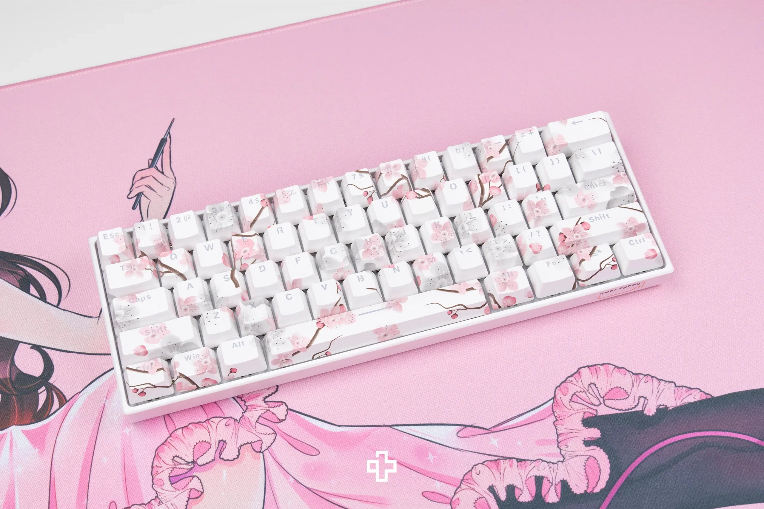 Sakura Translucent OEM Profile ABS double shot Keycap Set