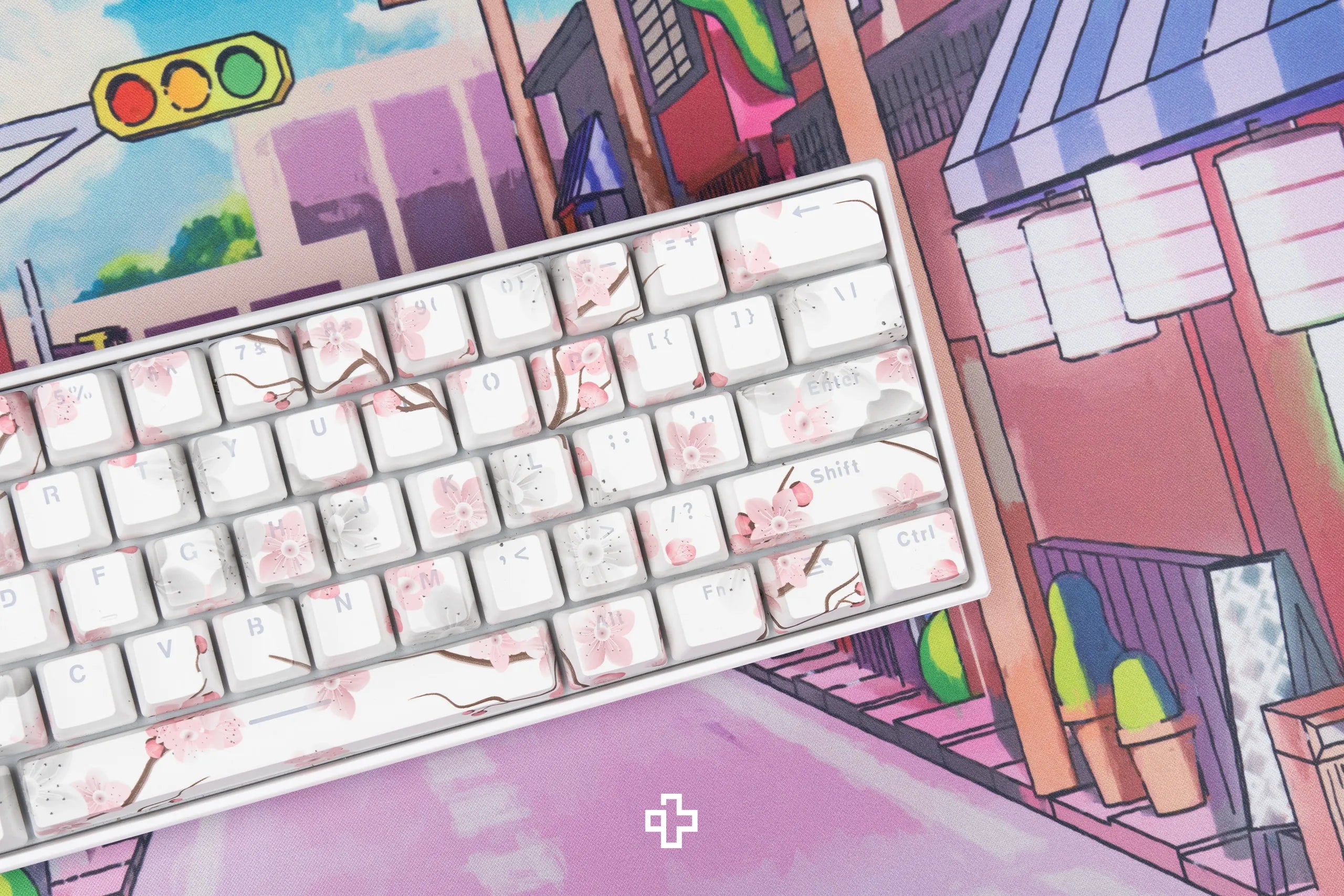 Sakura Translucent OEM Profile ABS double shot Keycap Set