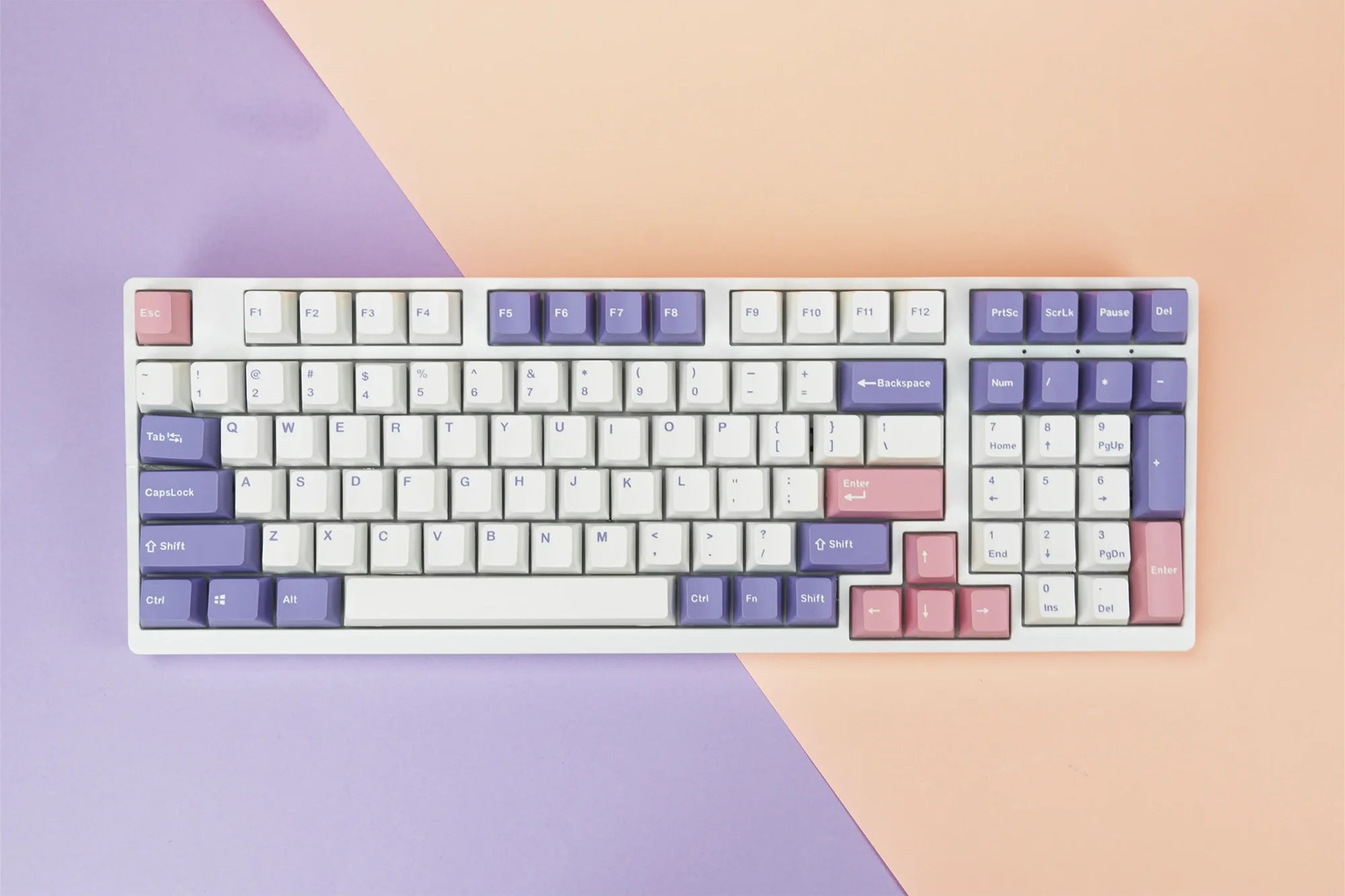 QwertyKey Violet PBT Double Shot OEM Profile Keycap Set