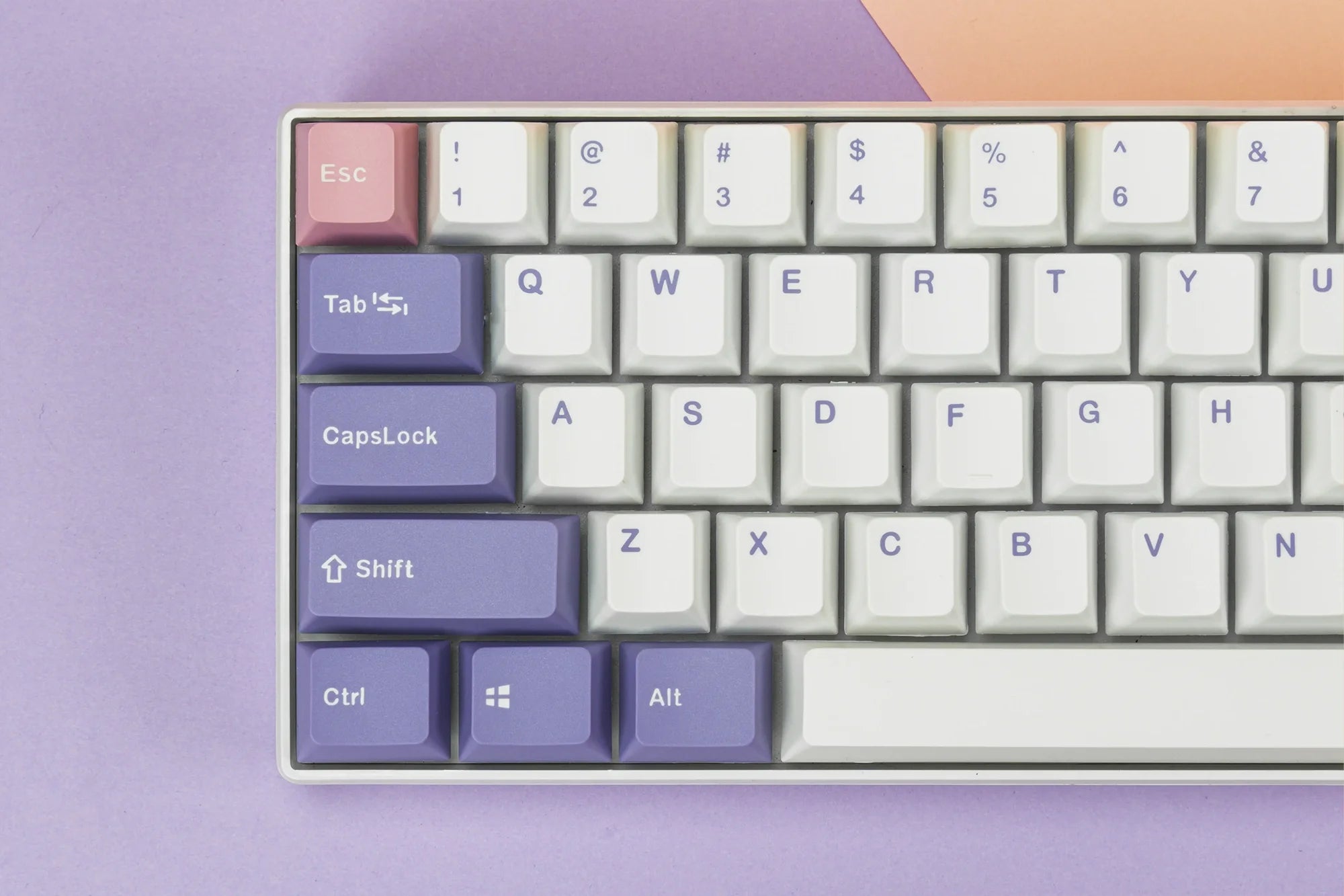 QwertyKey Violet PBT Double Shot OEM Profile Keycap Set