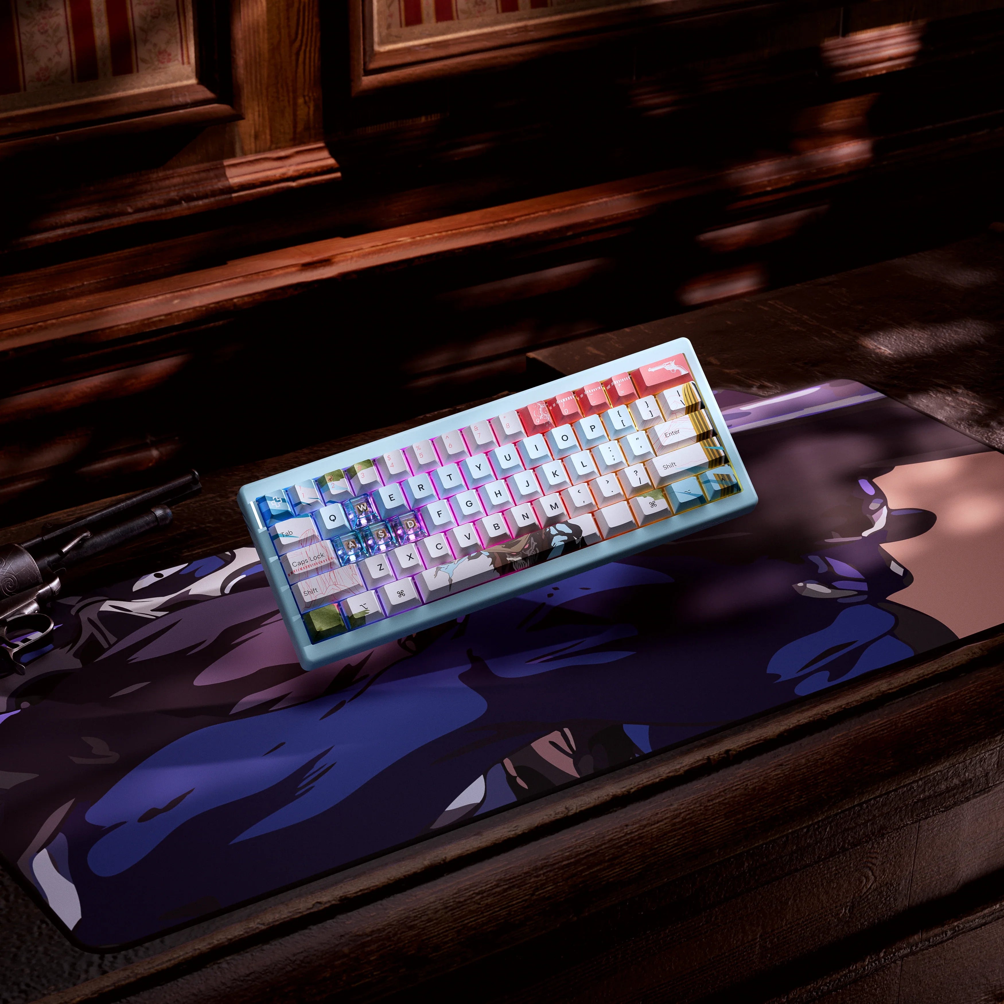 QwertyKey61 PRO Western Bluetooth Wireless Hotswap RGB Mechanical Gaming Keyboard