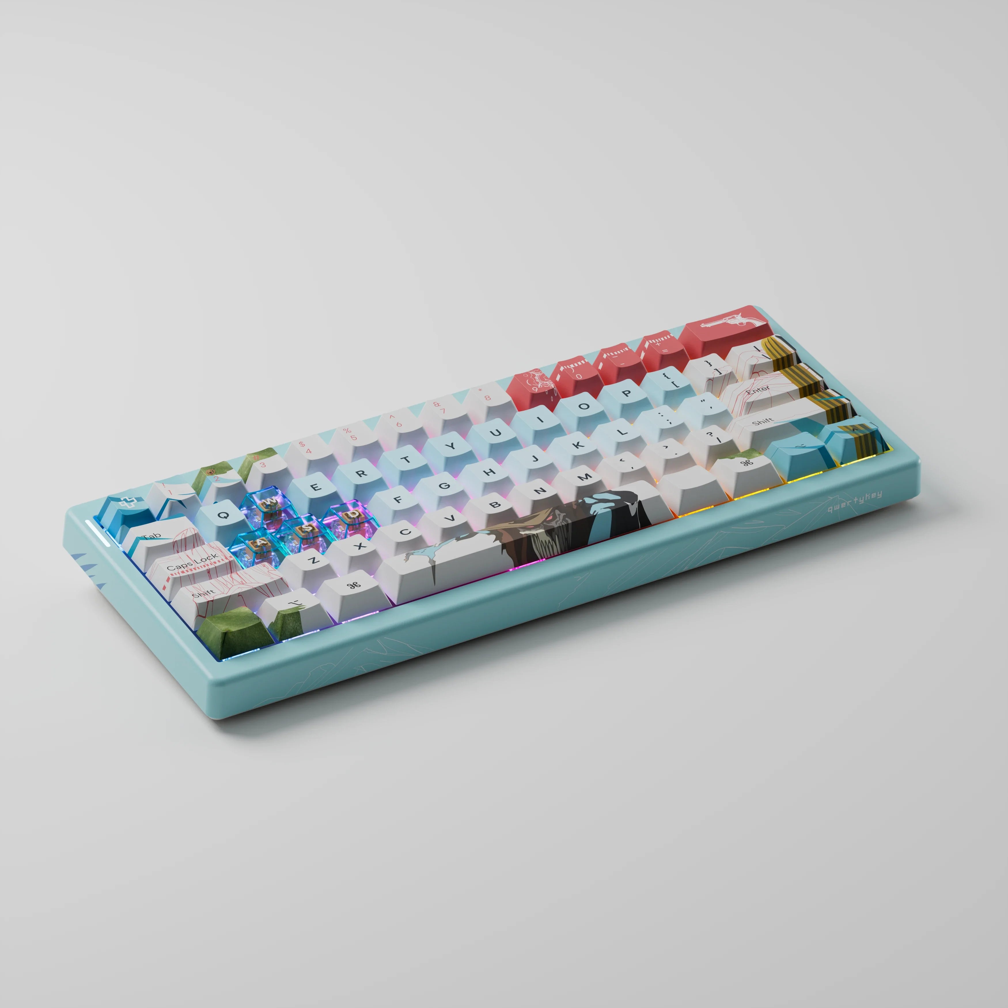 QwertyKey61 PRO Western Bluetooth Wireless Hotswap RGB Mechanical Gaming Keyboard