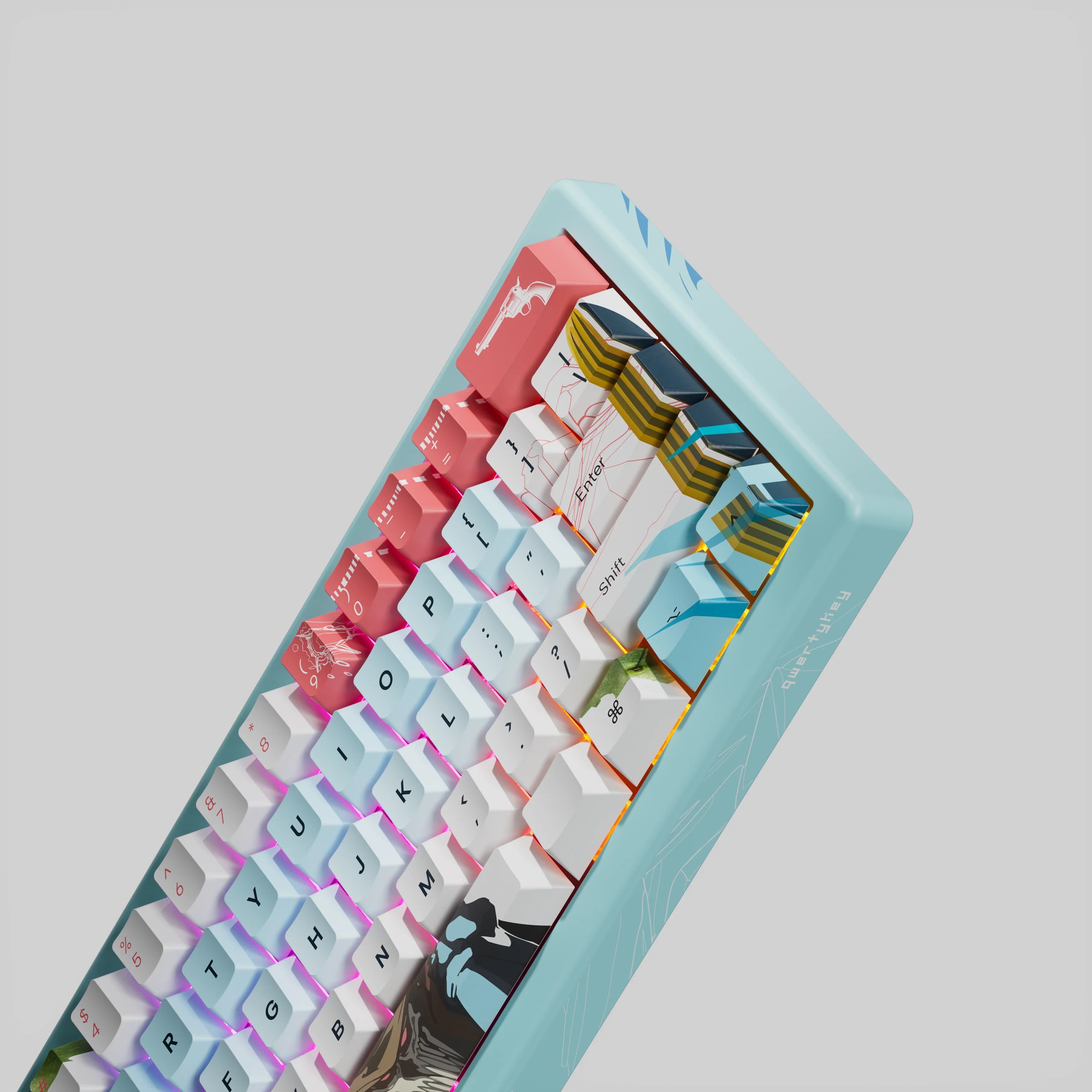QwertyKey61 PRO Western Bluetooth Wireless Hotswap RGB Mechanical Gaming Keyboard