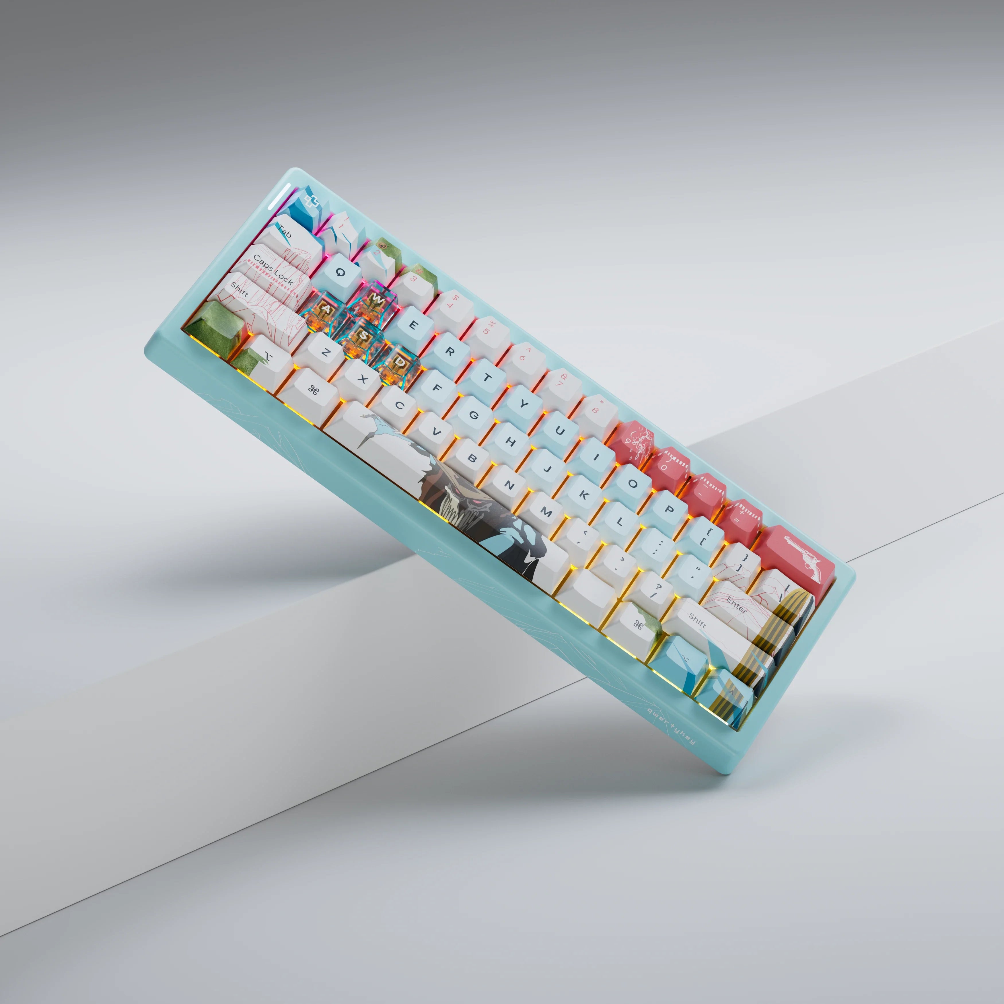 QwertyKey61 PRO Western Bluetooth Wireless Hotswap RGB Mechanical Gaming Keyboard