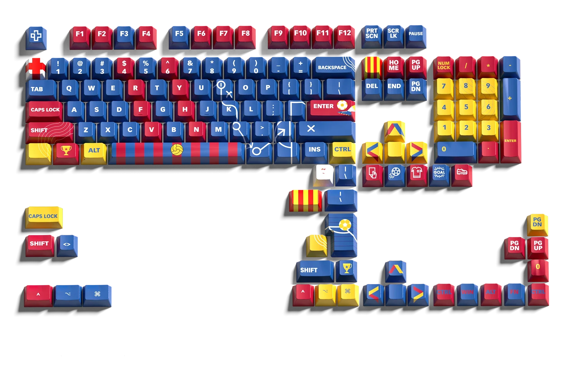 QwertyKey Catalunya Dye Sub Cherry Profile Keycap Set