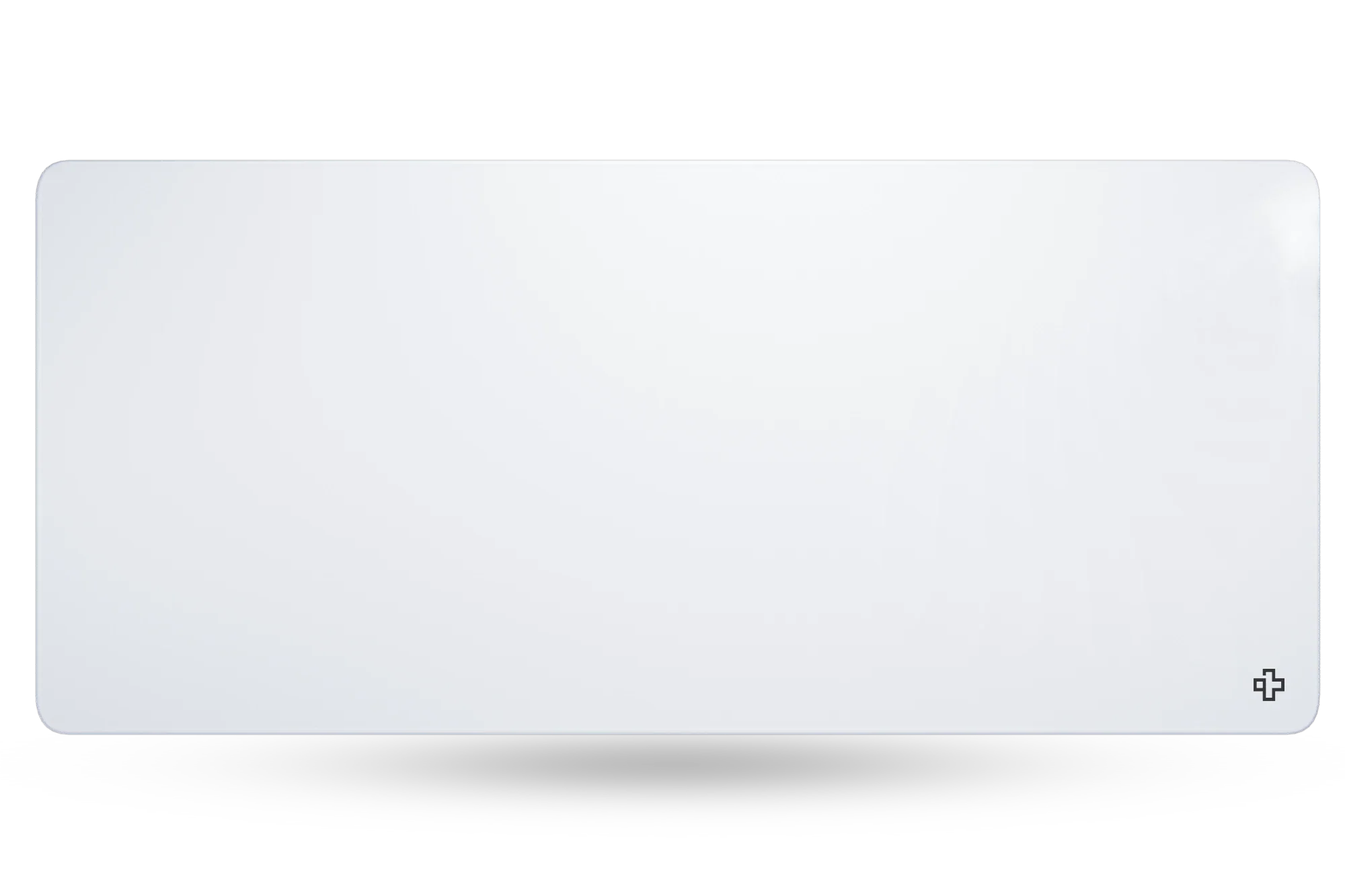 QwertyKey White Classic Plain Deskmat 4mm Stitched Edges