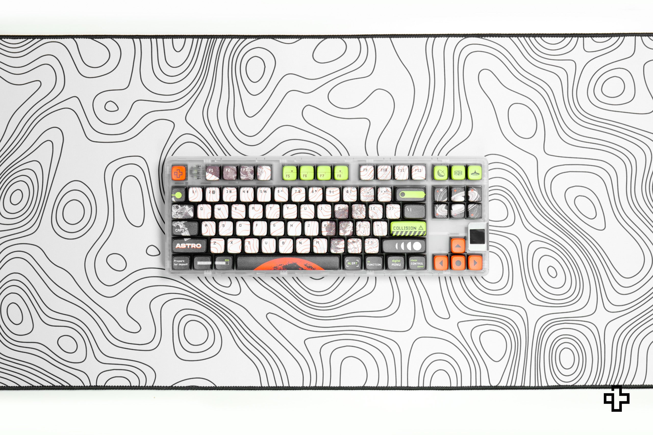 QwertyKey Astro Topographic Deskmat 4mm Stitched Edges