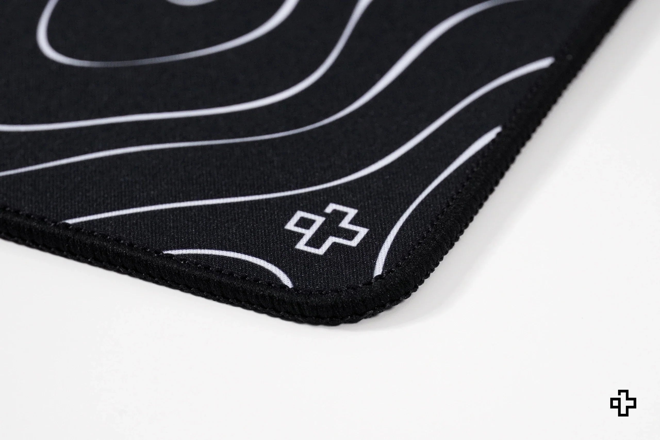 QwertyKey Topographic Black Deskmat 4mm Stitched Edges