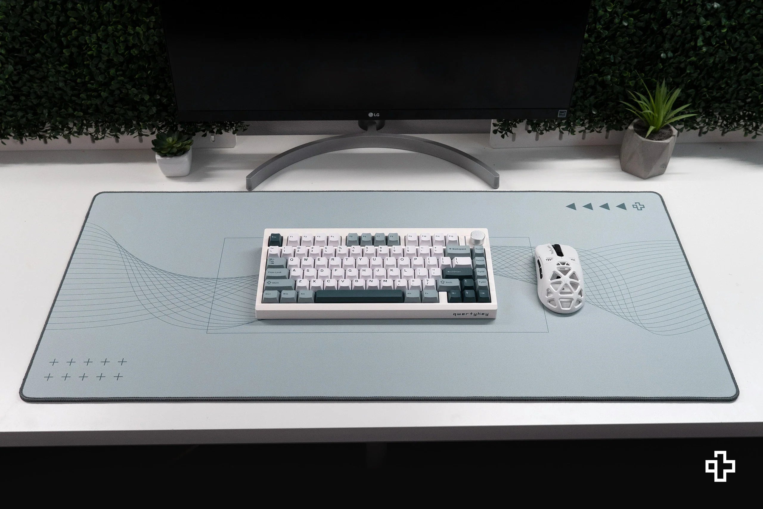Deskmat Mousepad Flow Light 4mm Stitched Edges