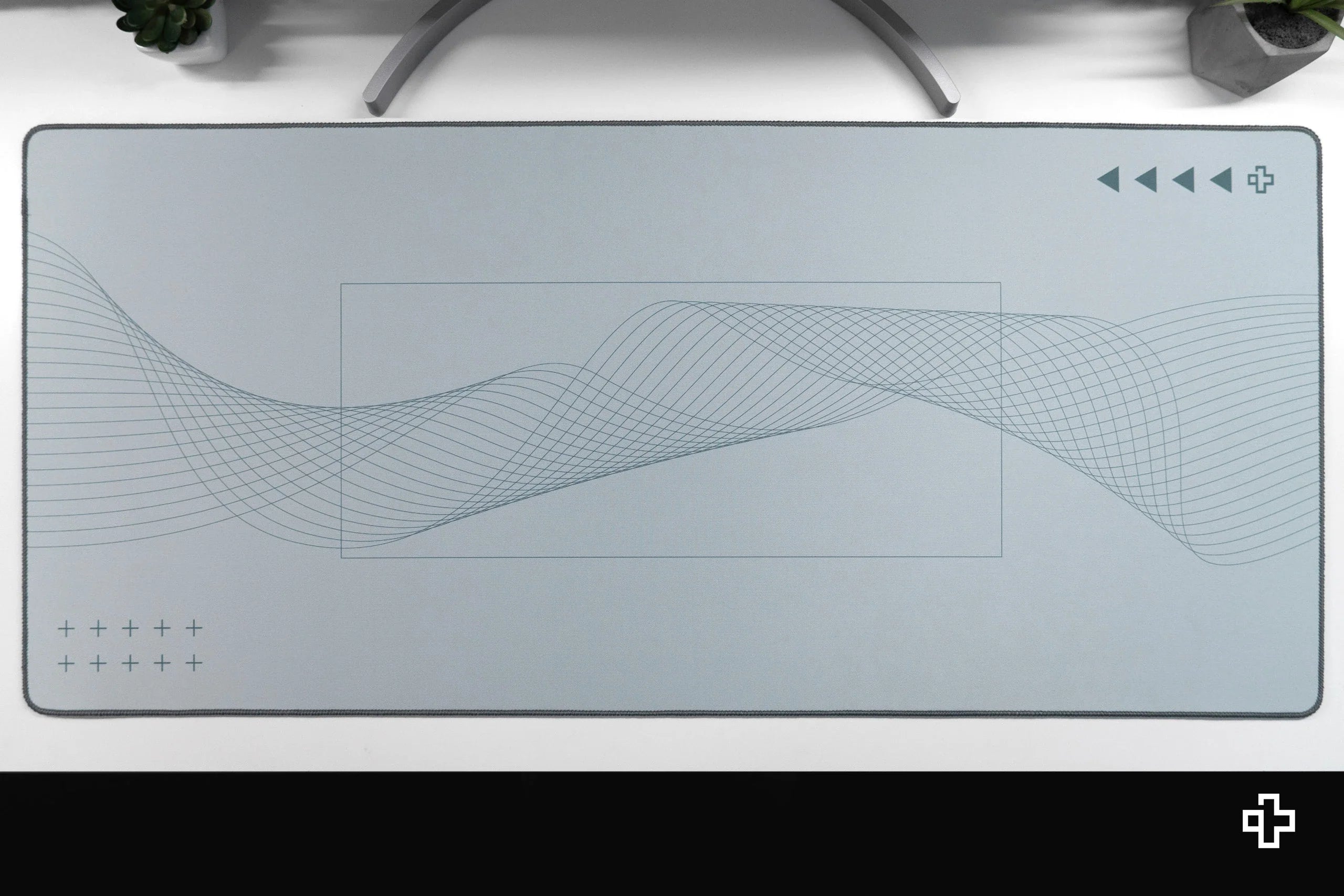 Deskmat Mousepad Flow Light 4mm Stitched Edges