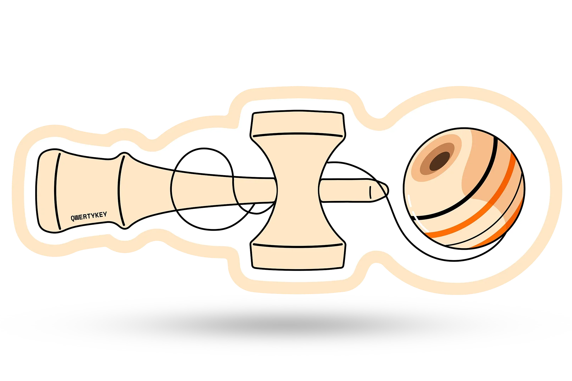 QwertyKey Kendama Deskmat 4mm Stitched Edges