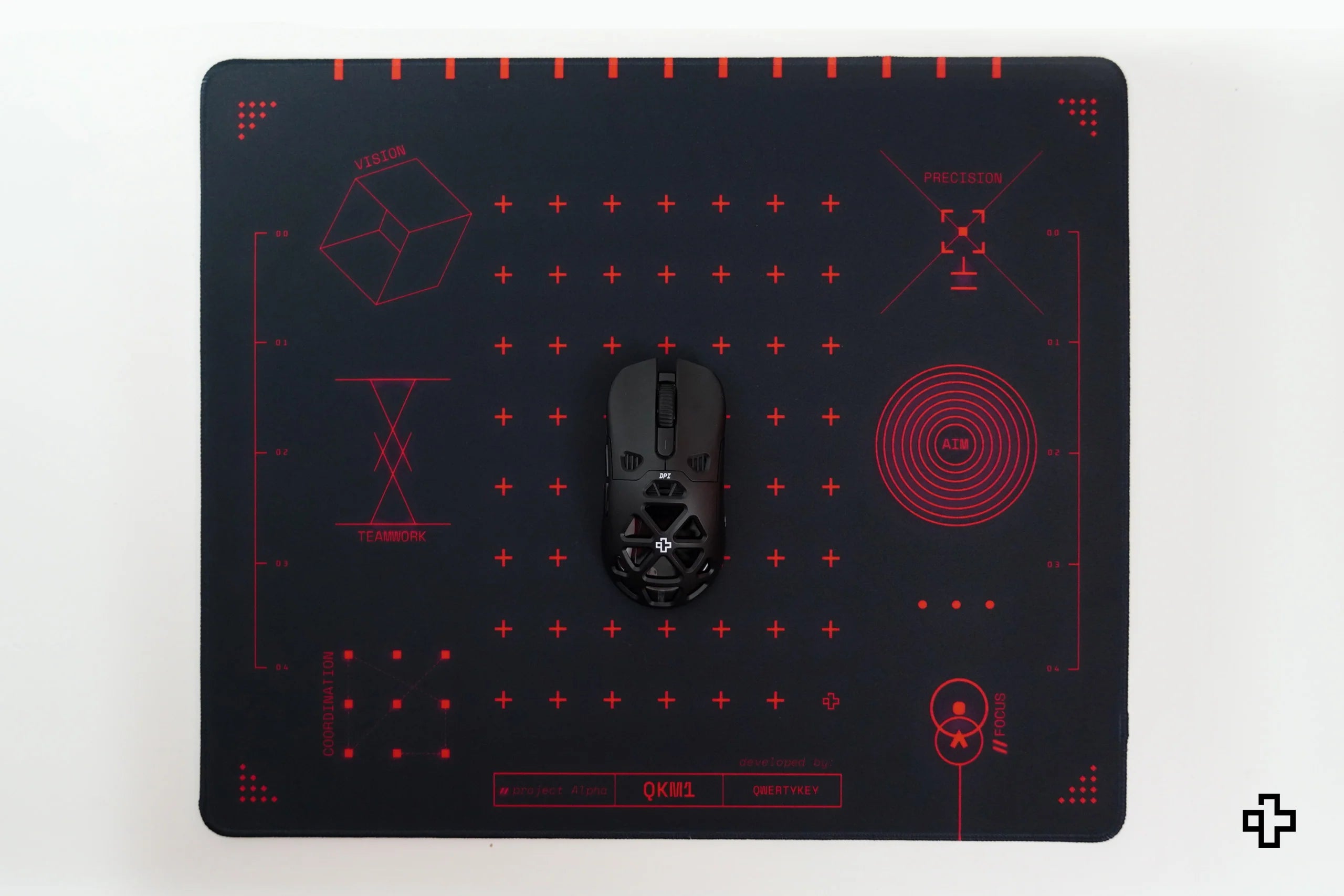 QwertyKey QKM1 Gaming Mousepad 4mm Stitched Edges