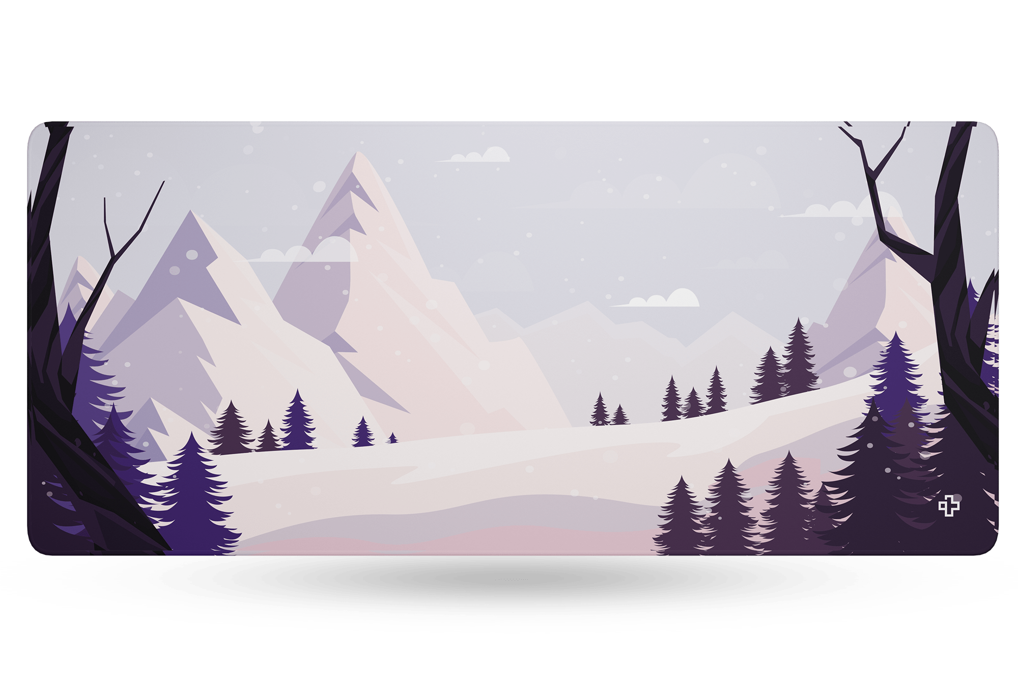 Deskmat Mousepad QwertyKey Winter Blast – 4mm – stitched edges - QwertyKey