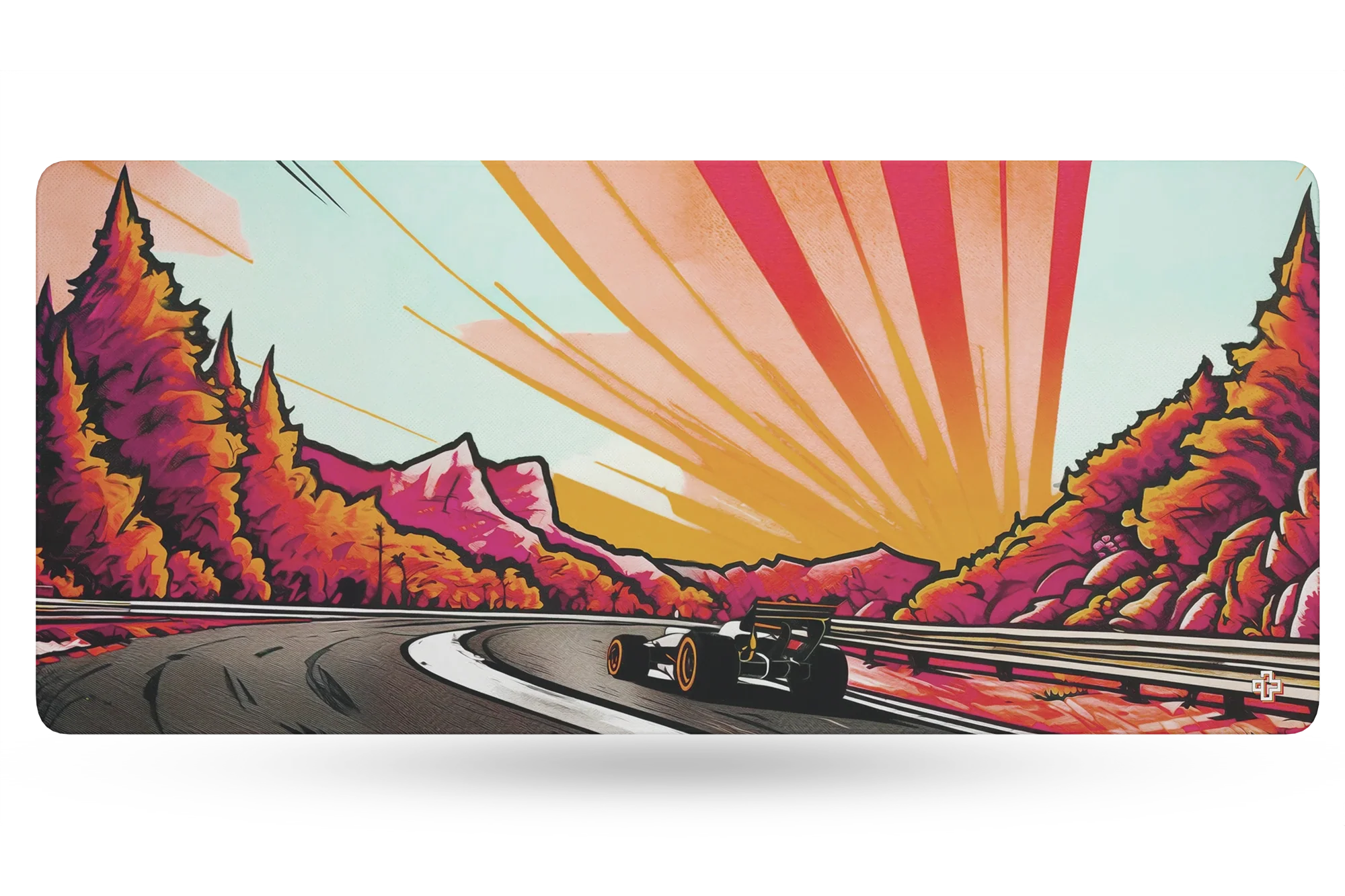 QwertyKey Formula Sunset Deskmat 4mm Stitched Edges