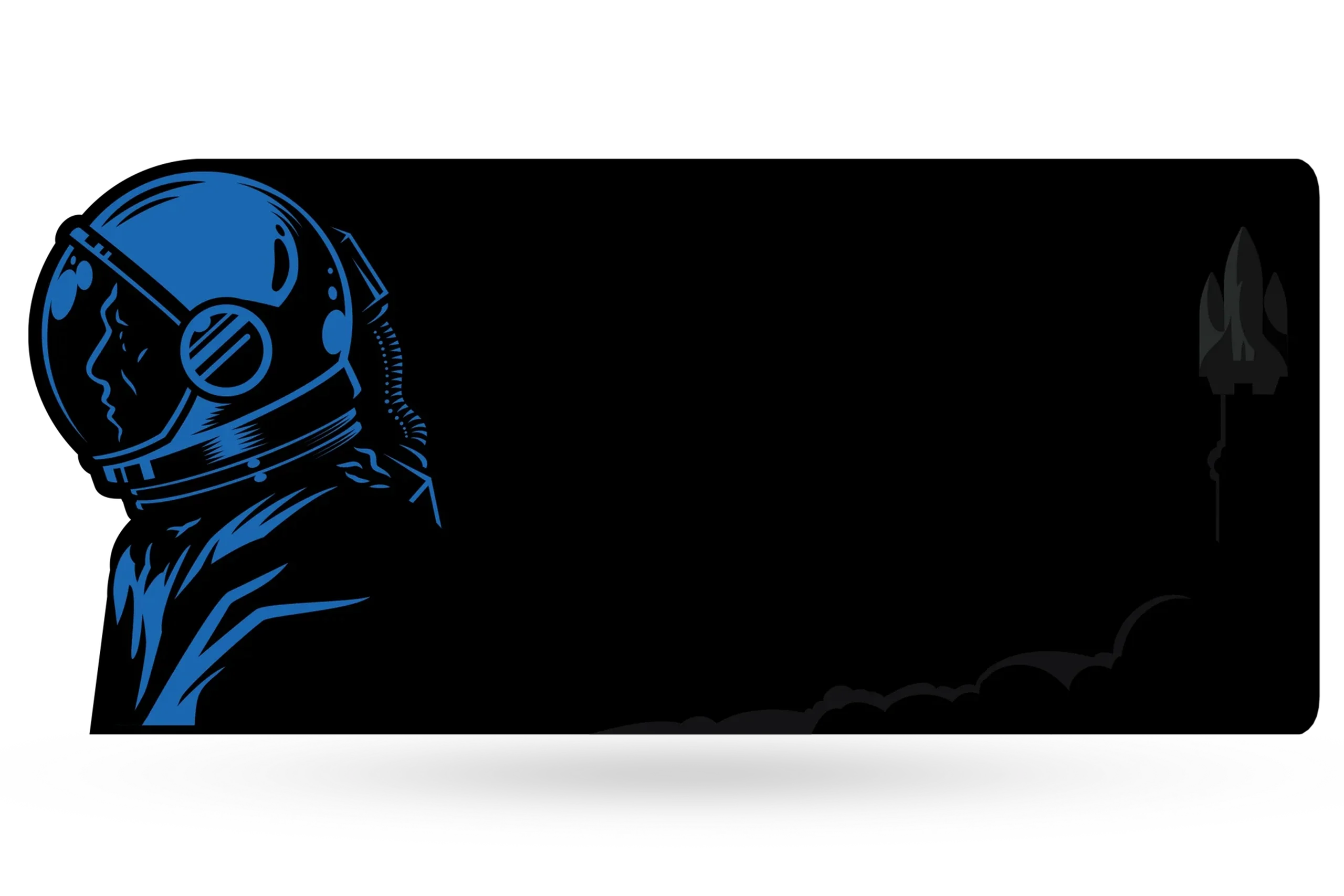 QwertyKey Spaceman Irregular Shape Deskmat 4mm Stitched Edges