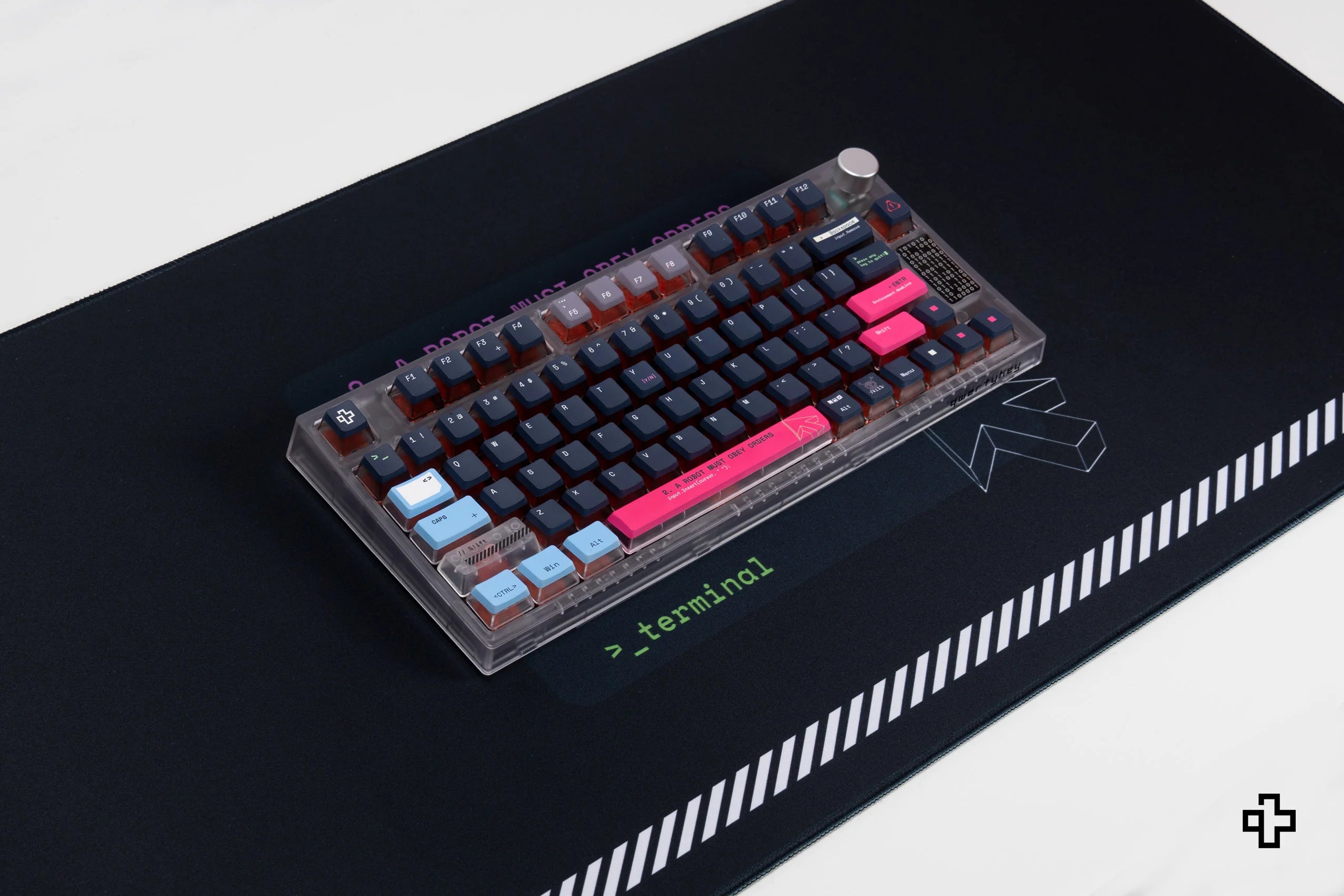 QwertyKey Terminal Deskmat 4mm Stitched Edges