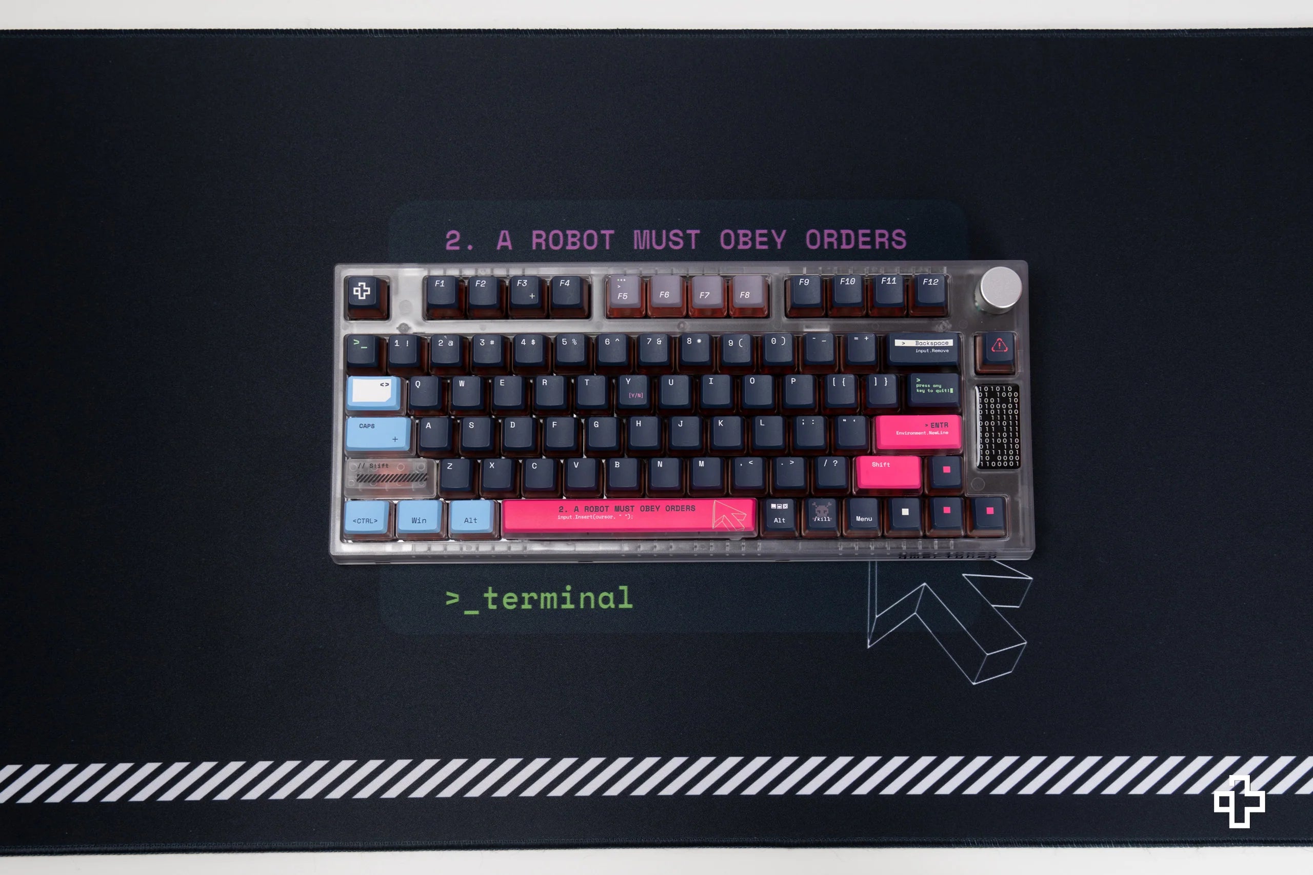 QwertyKey Terminal Deskmat 4mm Stitched Edges