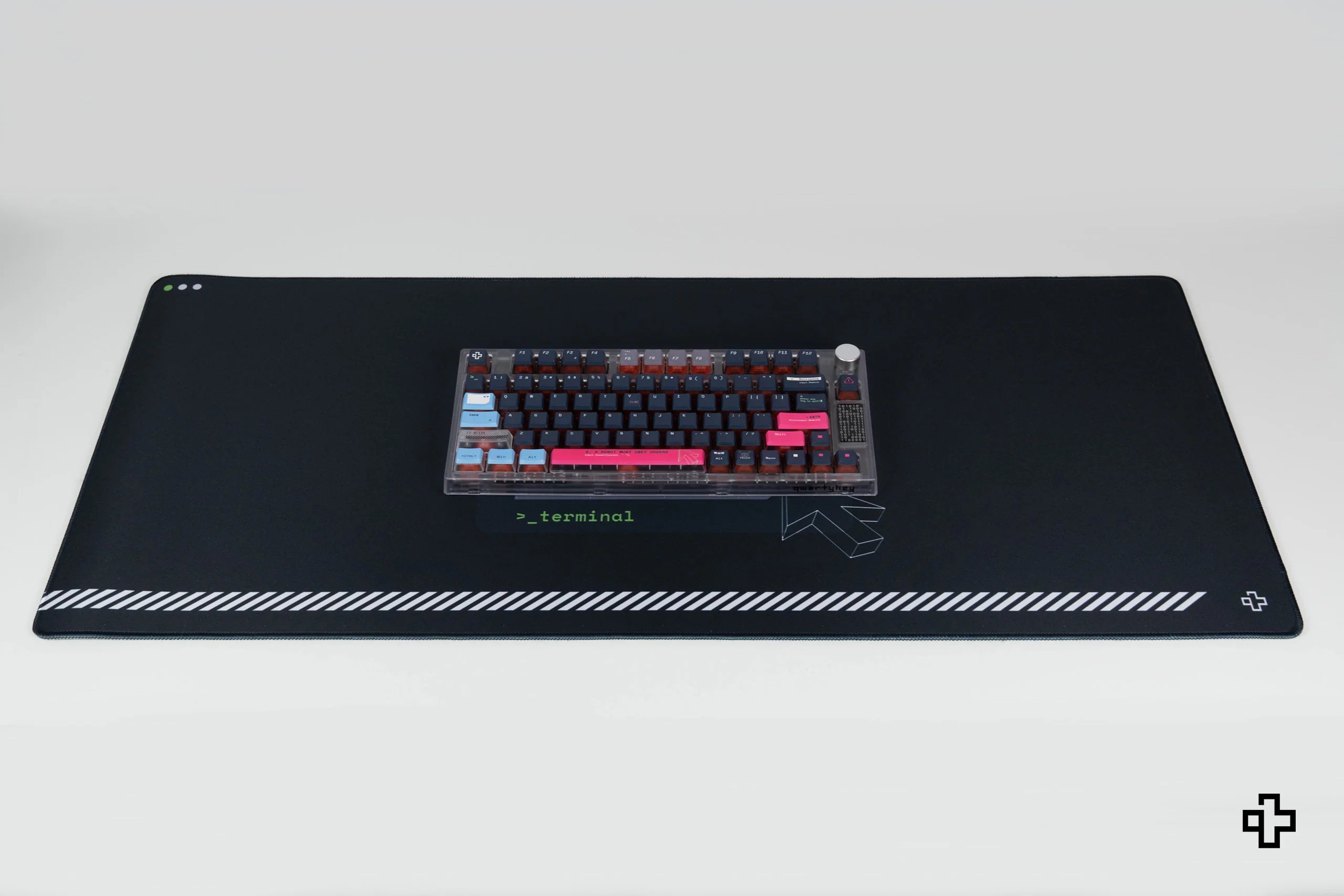 QwertyKey Terminal Deskmat 4mm Stitched Edges