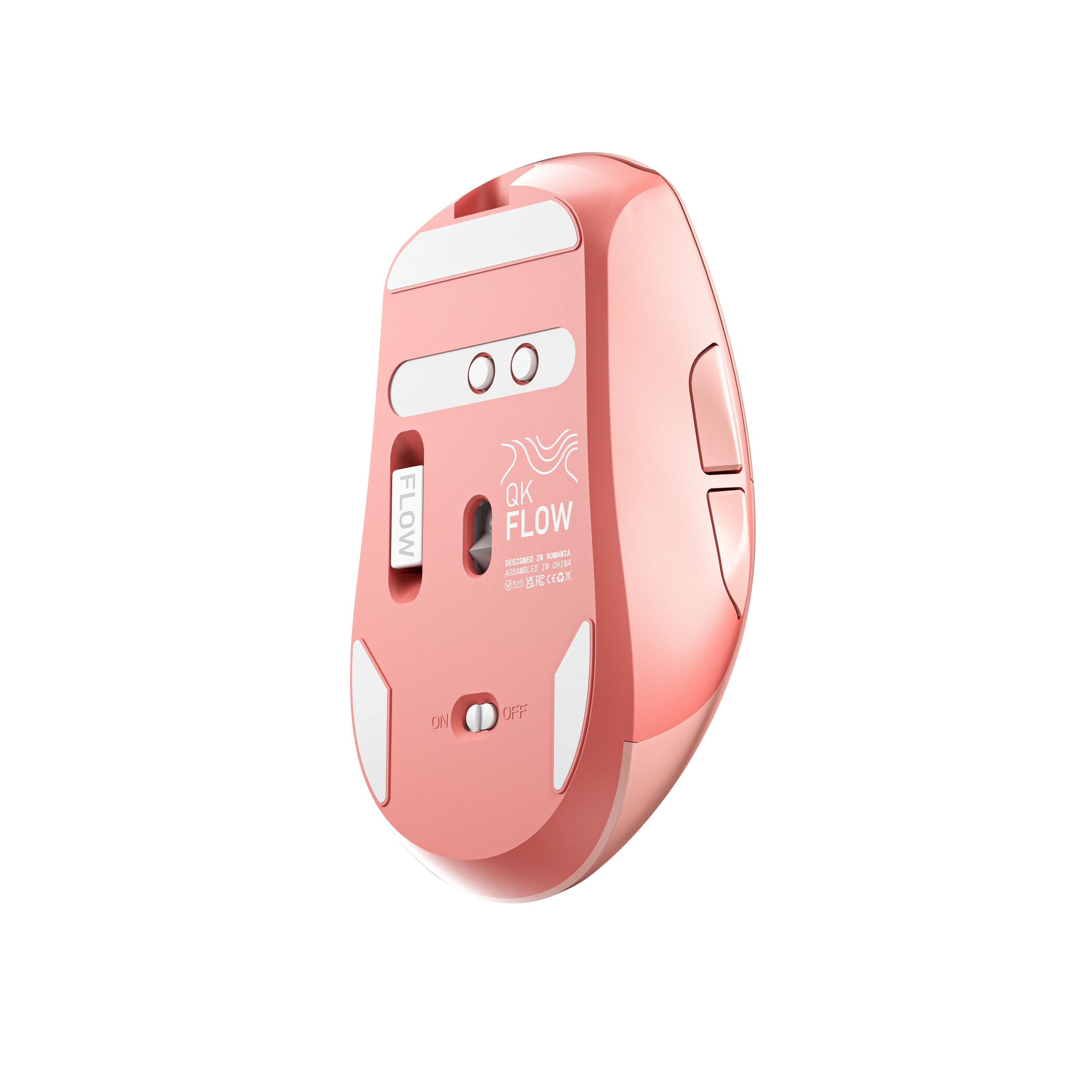 QwertyKey Flow Office Bluetooth Wireless RGB Pink Mouse