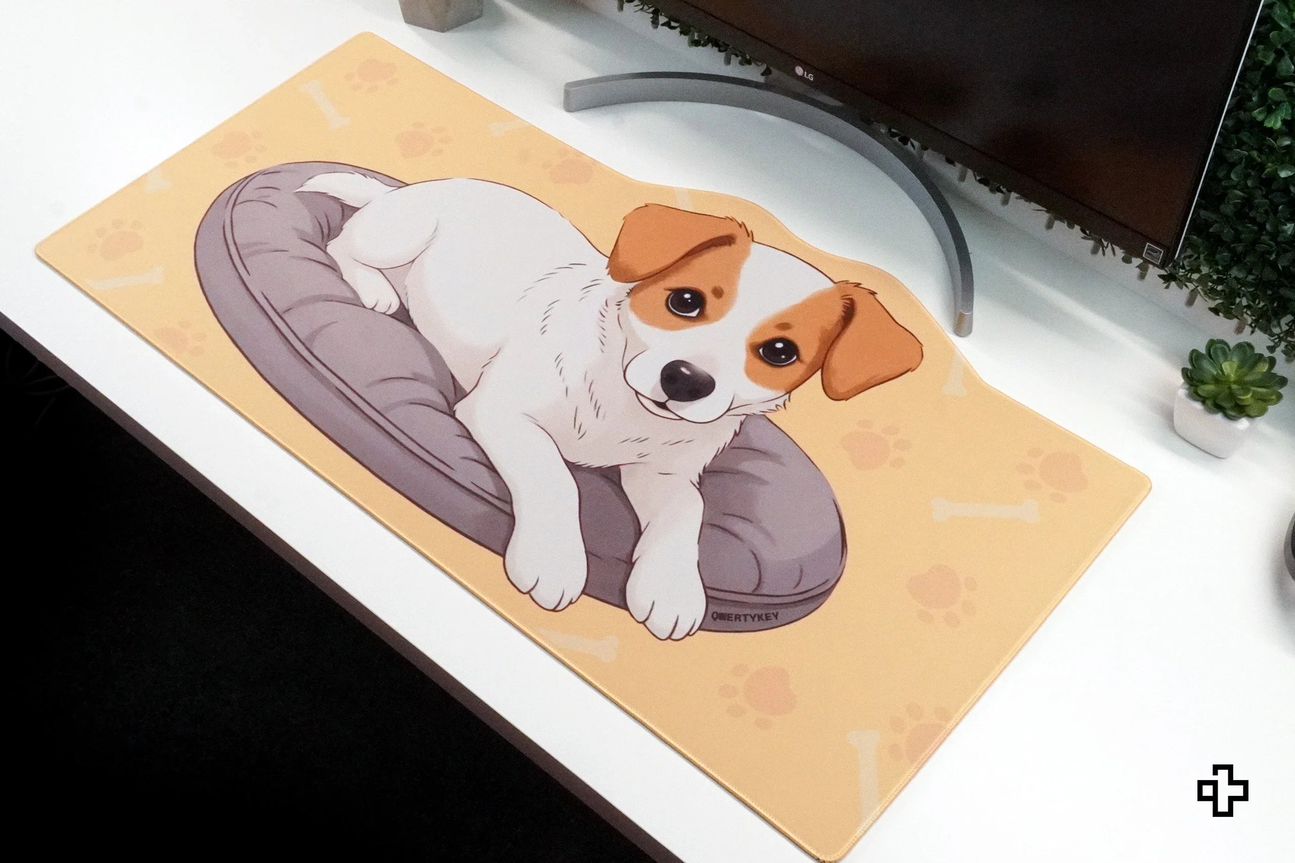 QwertyKey Dog Joy Deskmat 4mm Stitched Edges
