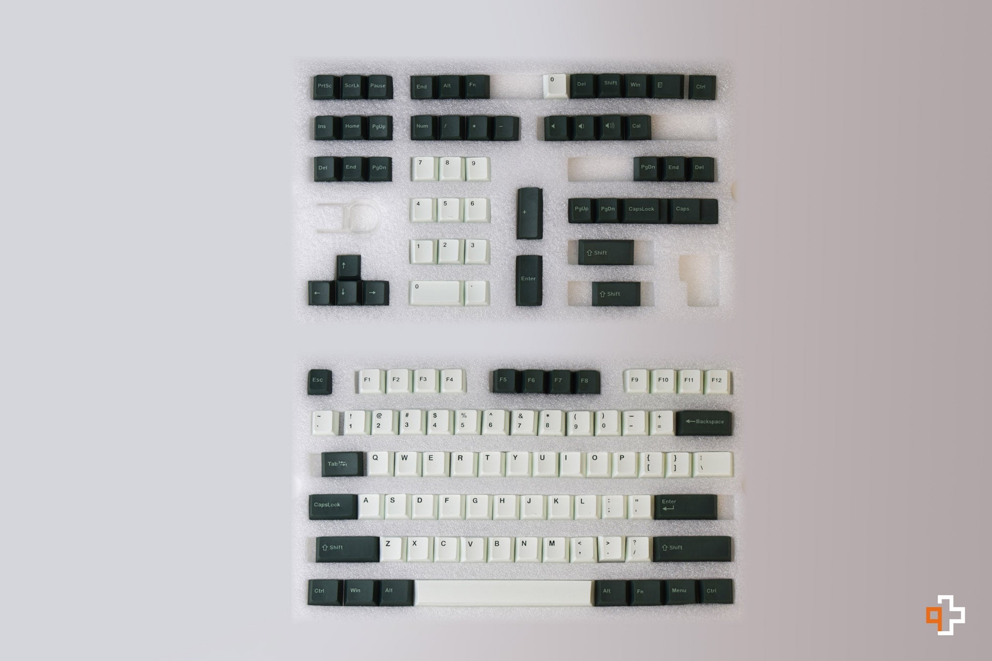QWERTY Olive Cherry Profile PBT Double Shot Keycap Set